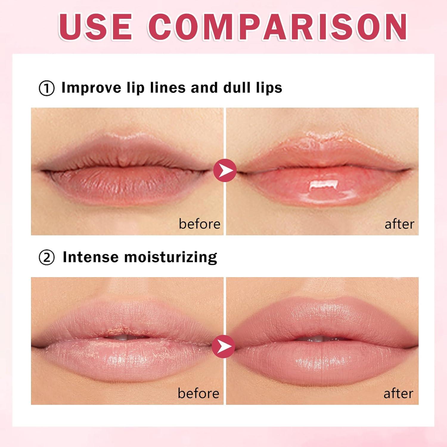 Bálsamo Labial Hidratante LZXLUKGIR 4PCS Miel Fresa Coco Sandía