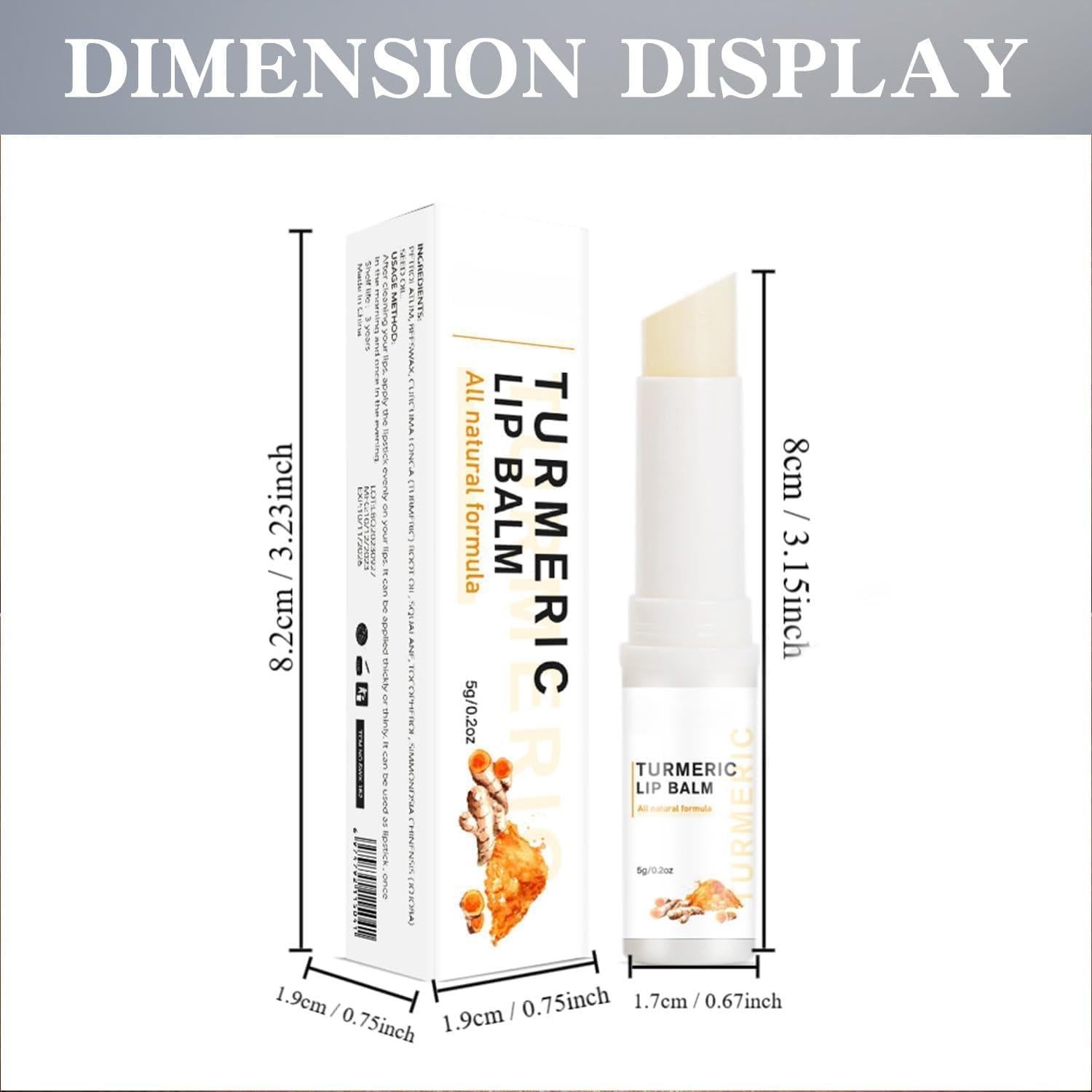 Bálsamo Labial Hidratante Aclarador de Cúrcuma 9g