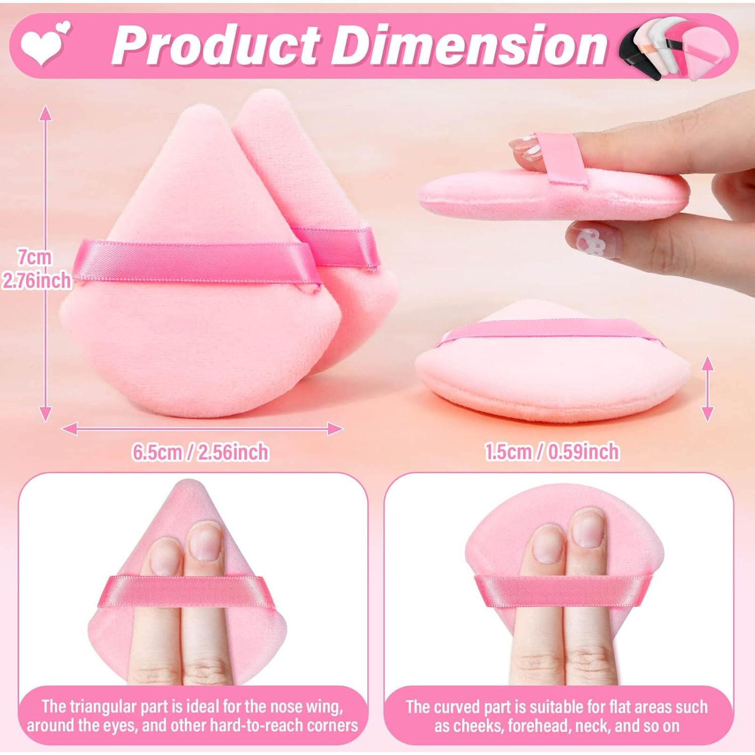 Esponjas de Maquillaje Caffox 60 Piezas Triangulares Terciopelo