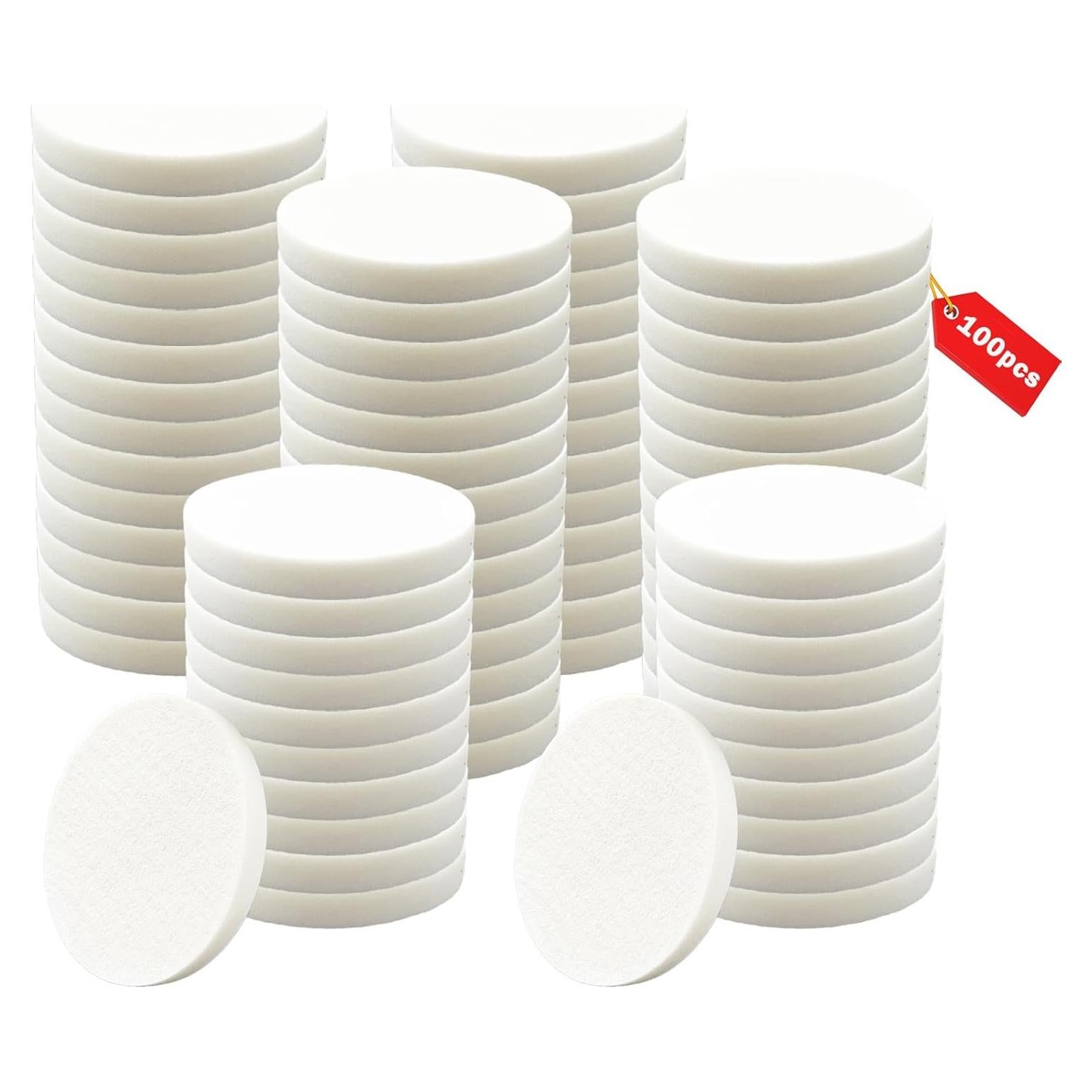 100 Esponjas de Maquillaje Desechables HIBILDER 5.48 cm