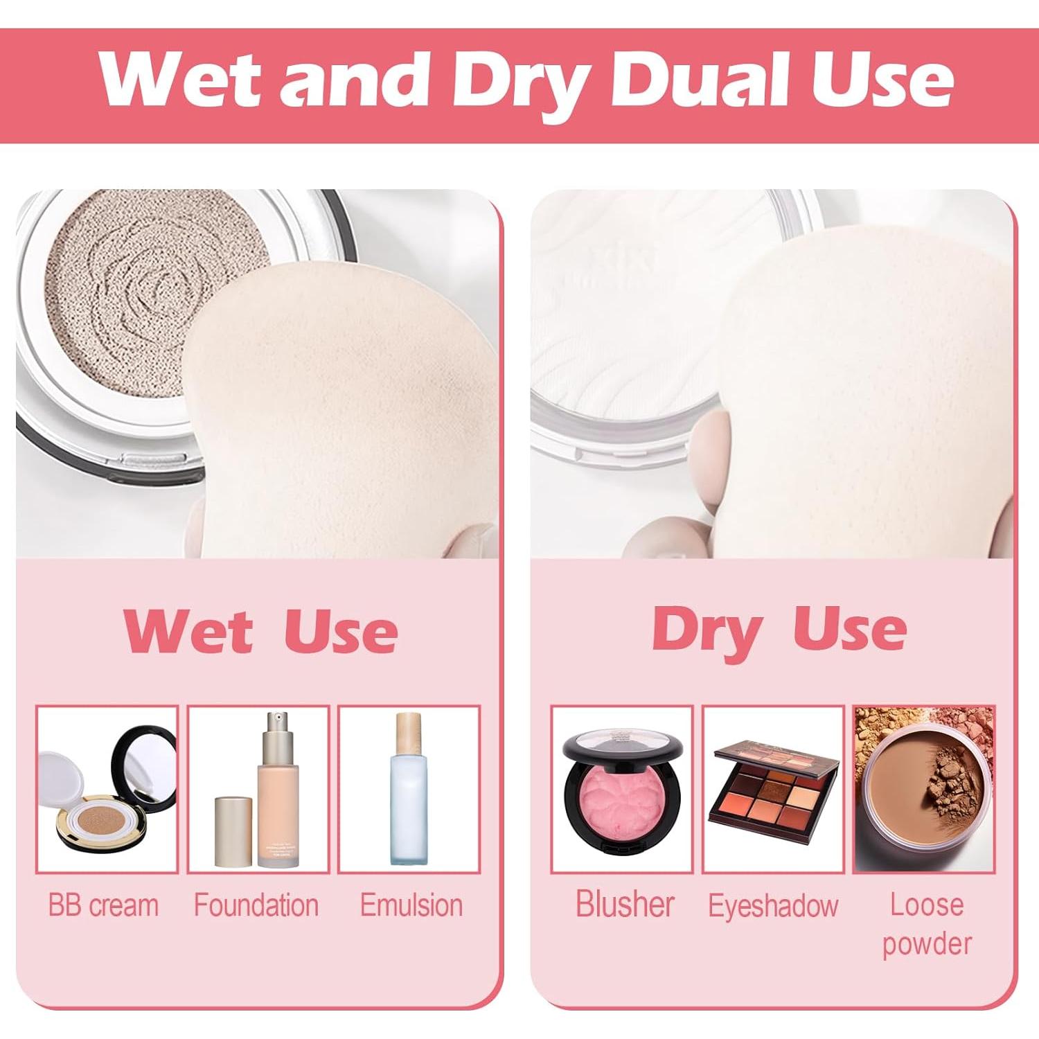 100 Esponjas de Maquillaje Desechables HIBILDER 5.48 cm