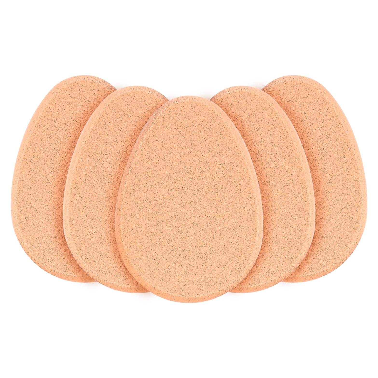 5 Esponjas de Maquillaje Ovaladas Badong para Base Húmeda y Seca