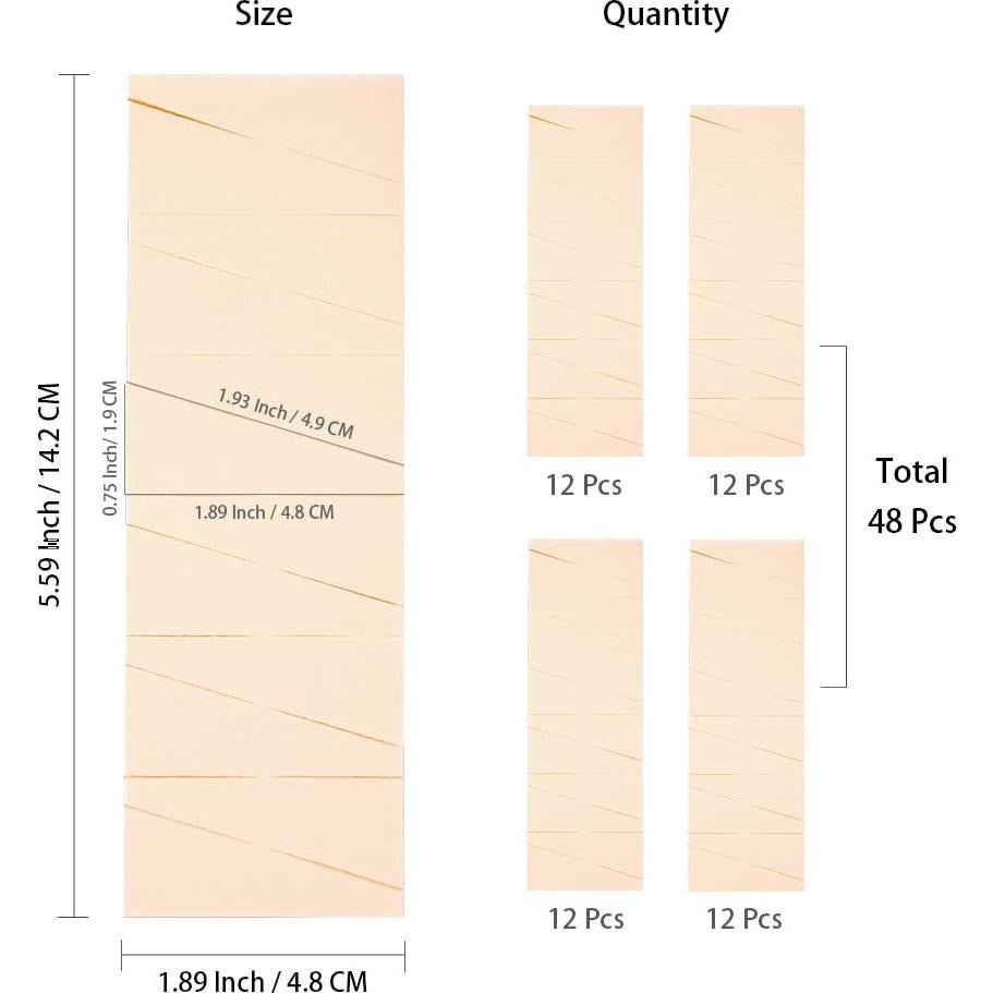 Esponjas de Maquillaje Desechables OWLFAVO 48pcs Sin Látex