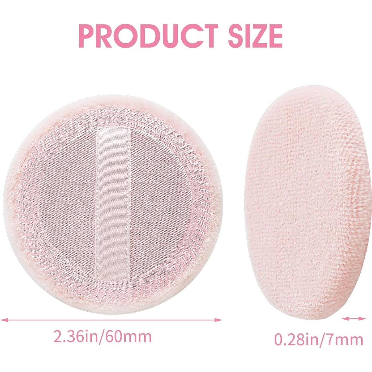 12 Esponjas de Maquillaje Rosa Sibba - Puff de Polvo Velour