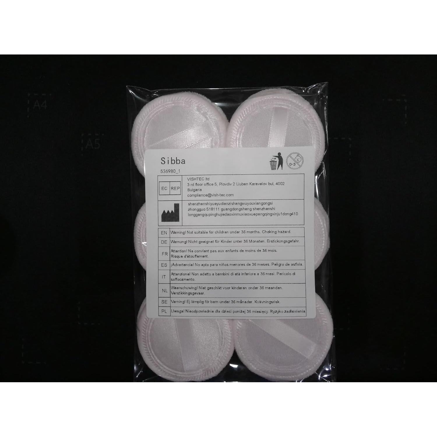 12 Esponjas de Maquillaje Rosa Sibba - Puff de Polvo Velour