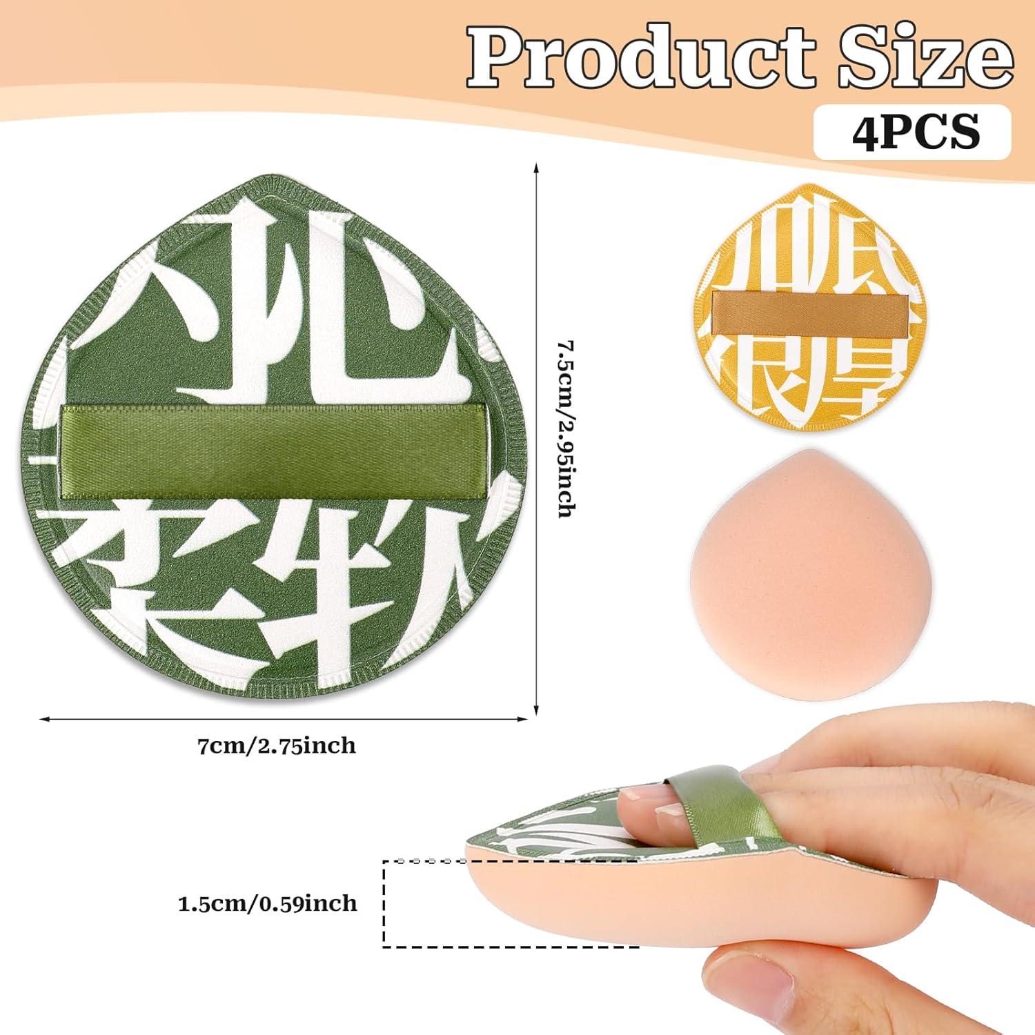 Esponjas de Maquillaje MOZEAT LENS 4 Pcs Húmedas y Secas