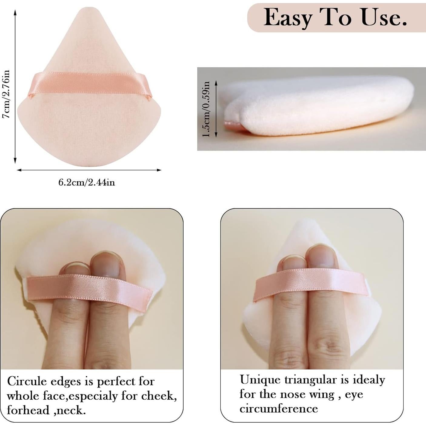 Esponjas de Maquillaje Daubigny 6 PCS Triangulares Nude