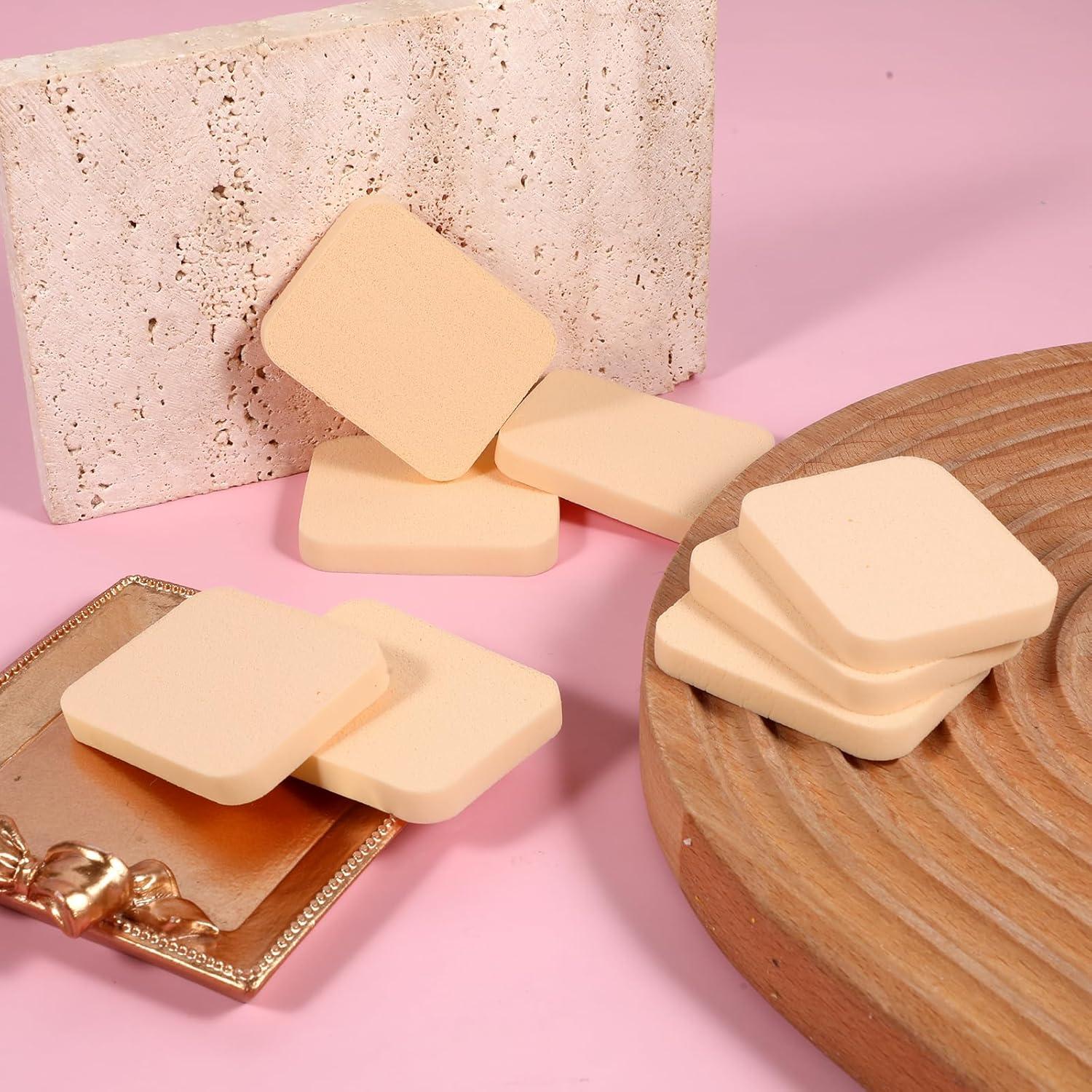 25 Esponjas de Maquillaje Cuadradas Bruislard Suaves 13.4x10.5cm