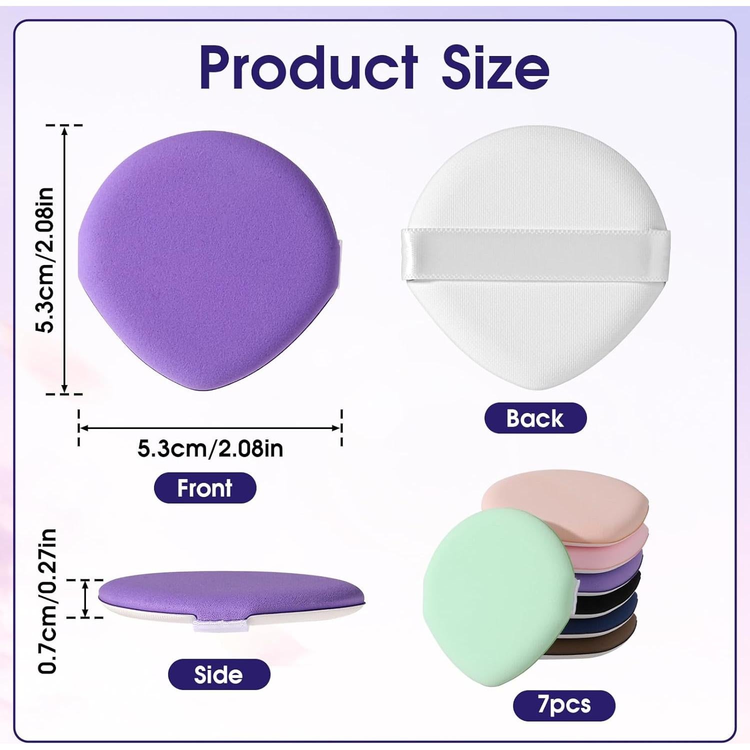 7 Esponjas de Maquillaje MOZEAT LENS Teardrop EVA 20x12cm