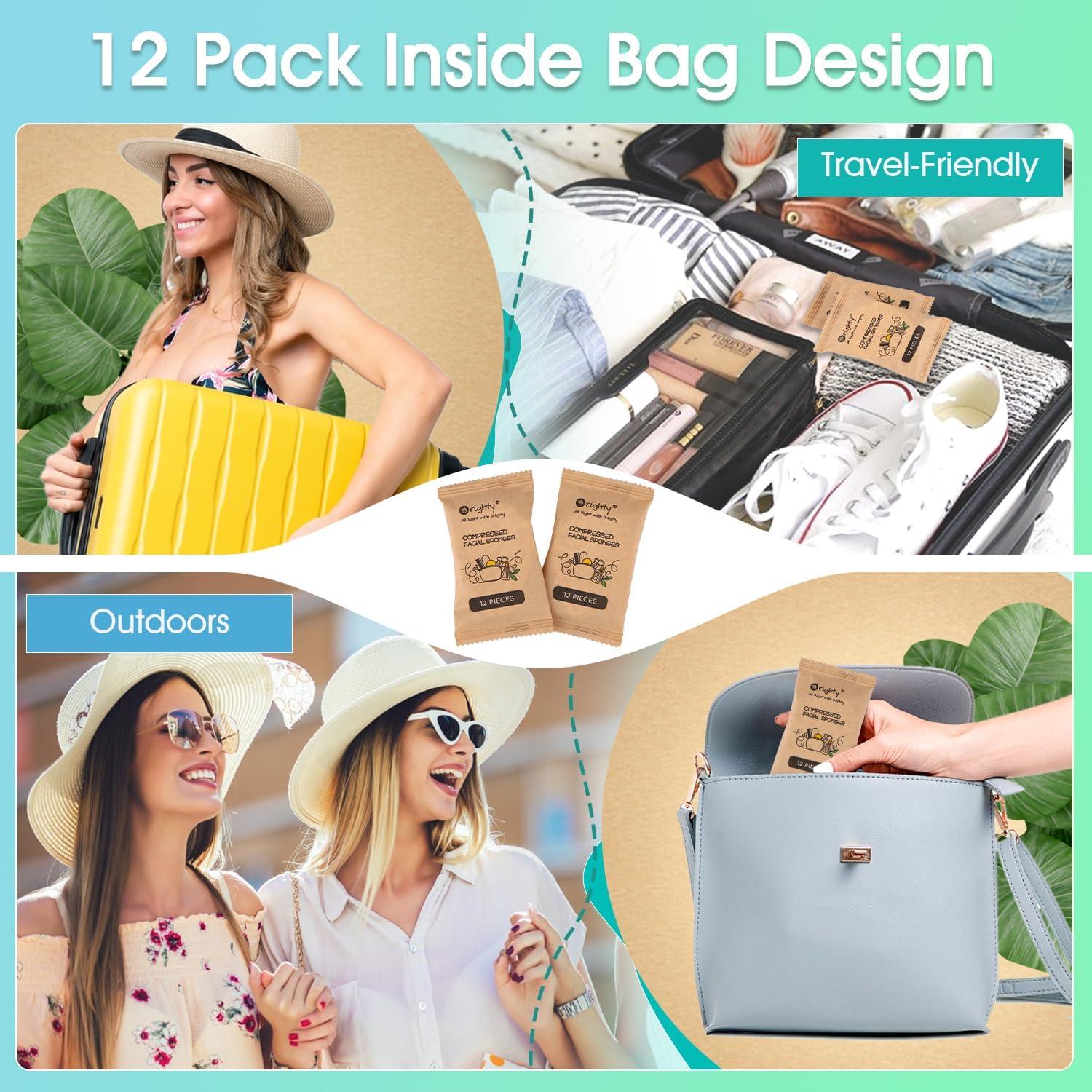 Esponjas Faciales Orighty 100% Celulosa Natural - 96 Unidades