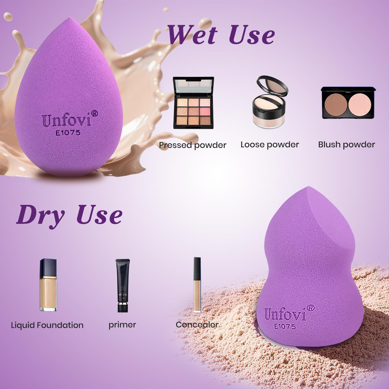 Juego de Esponjas de Maquillaje Unfovi 7 Piezas Sin Látex