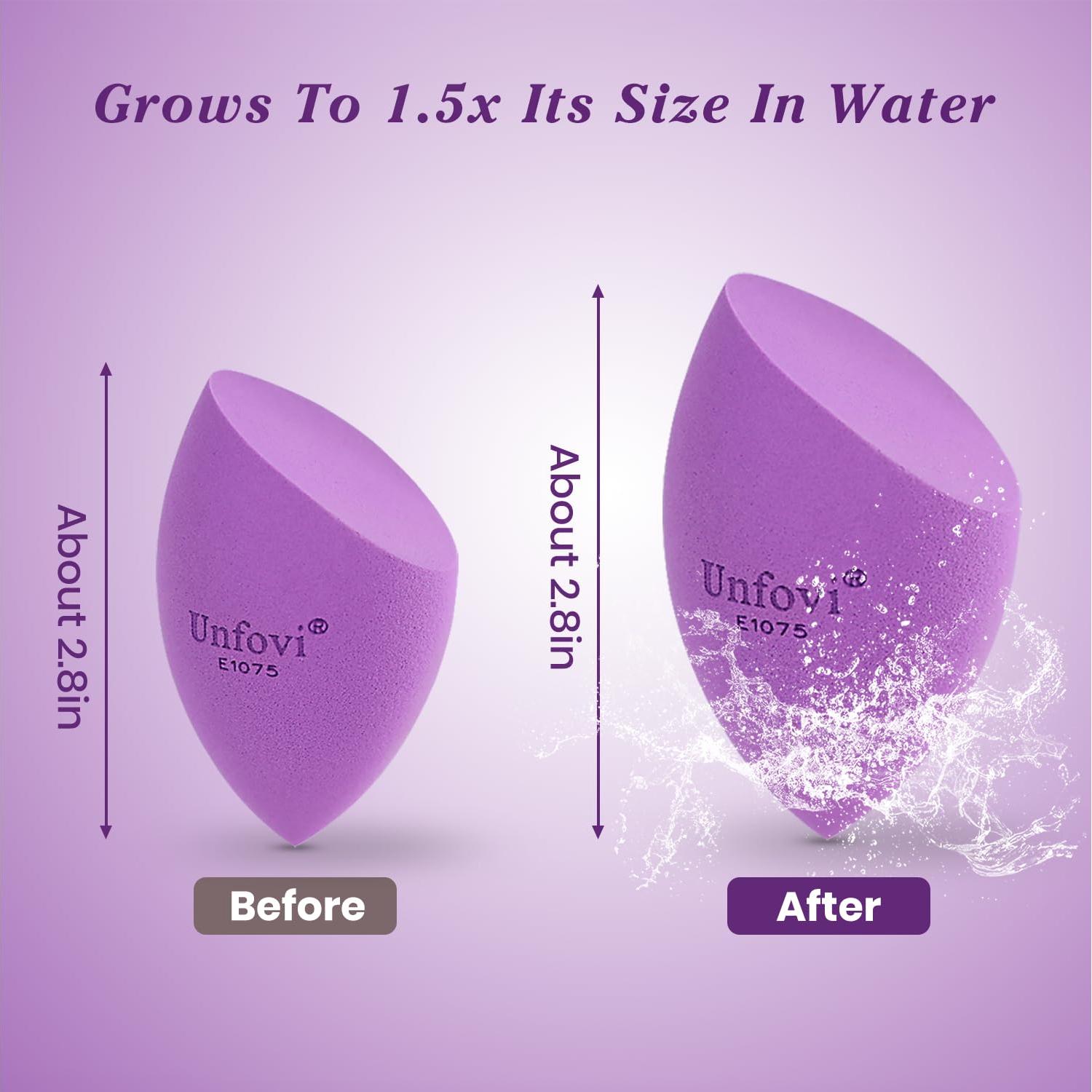 Juego de Esponjas de Maquillaje Unfovi 7 Piezas Sin Látex