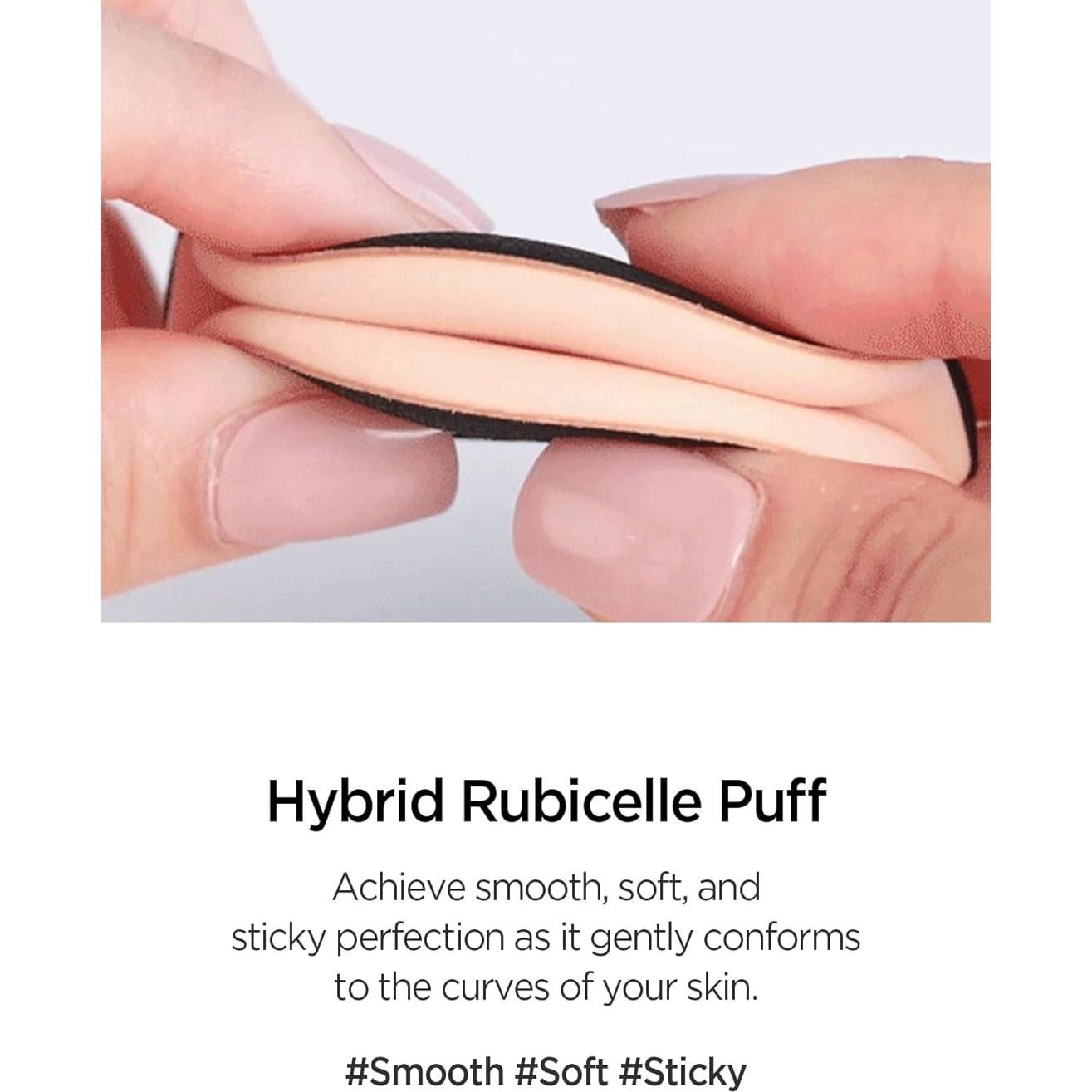 Puff de Cojín Natural JUNG SAEM MOOL 5.3 cm - 2 Piezas