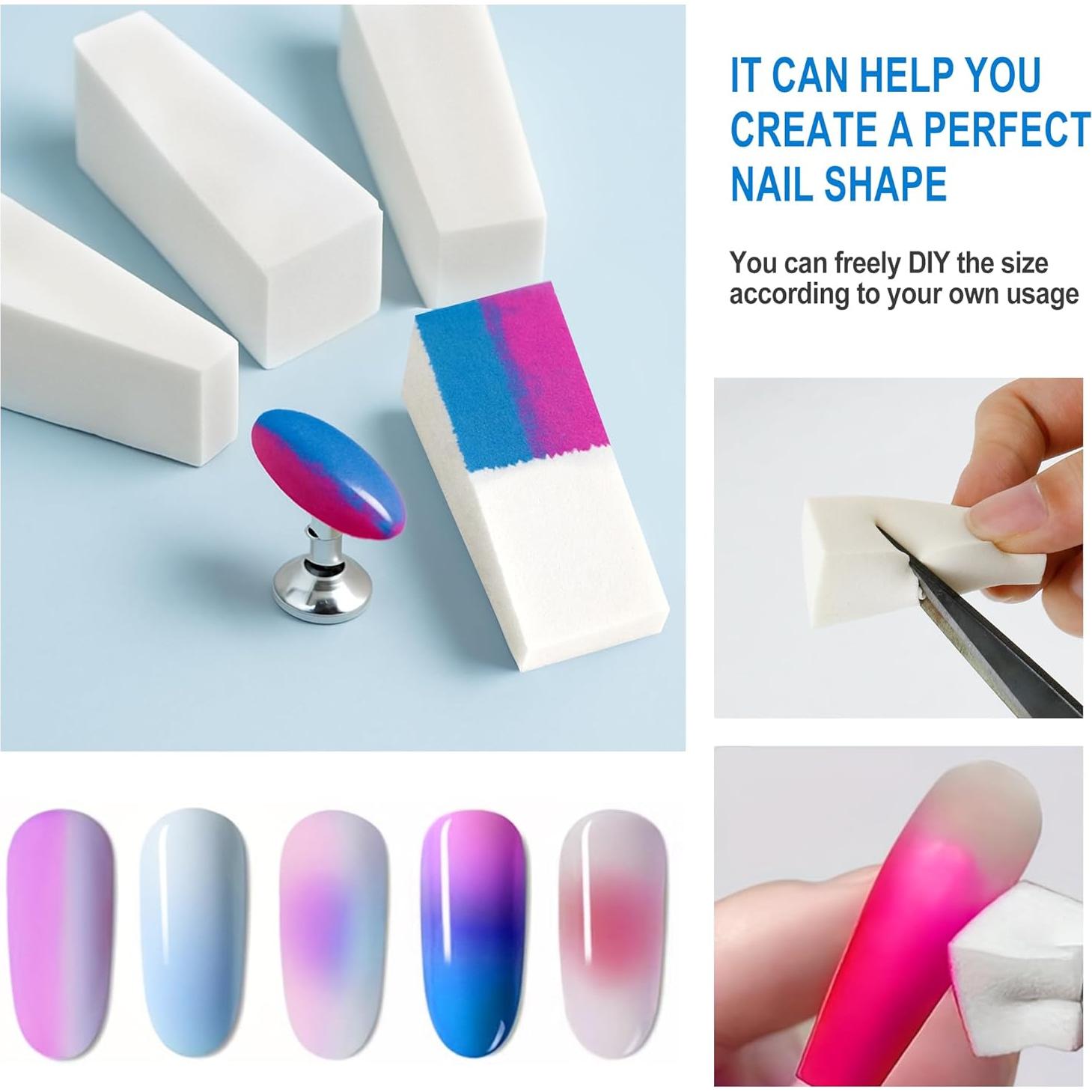 120 Esponjas de Maquillaje Triángulo LILAC - Desechables Blancas