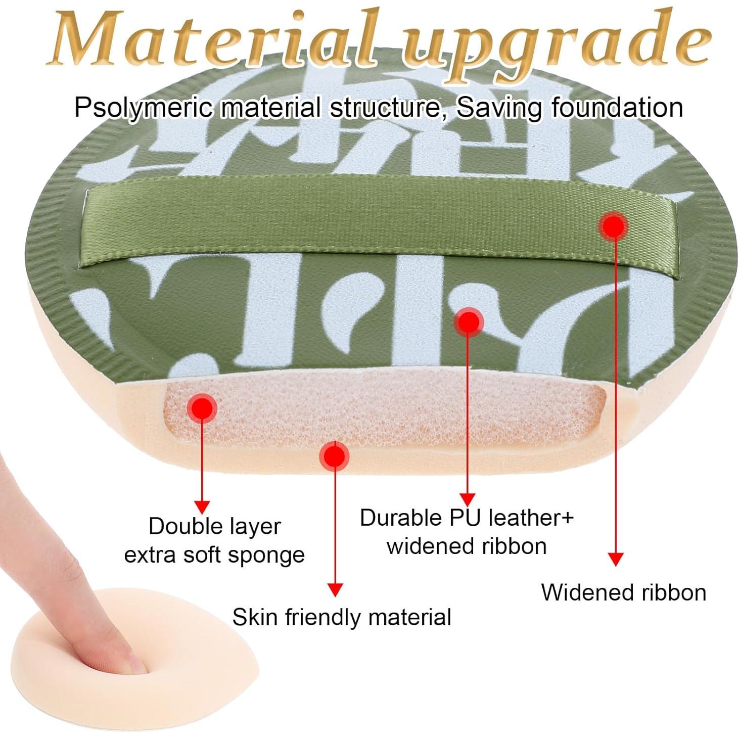 Esponjas de Maquillaje Coreanas JIYIN 4 Pcs Planas 7.5cm