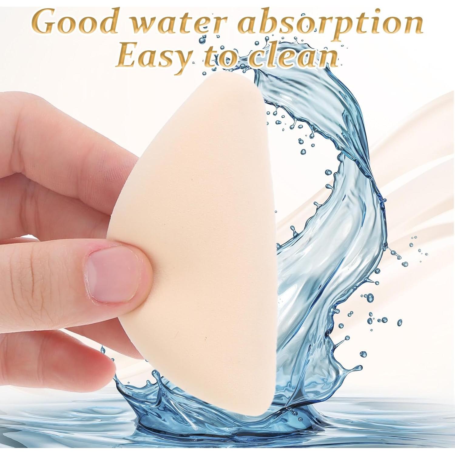 Esponjas de Maquillaje Coreanas JIYIN 4 Pcs Planas 7.5cm