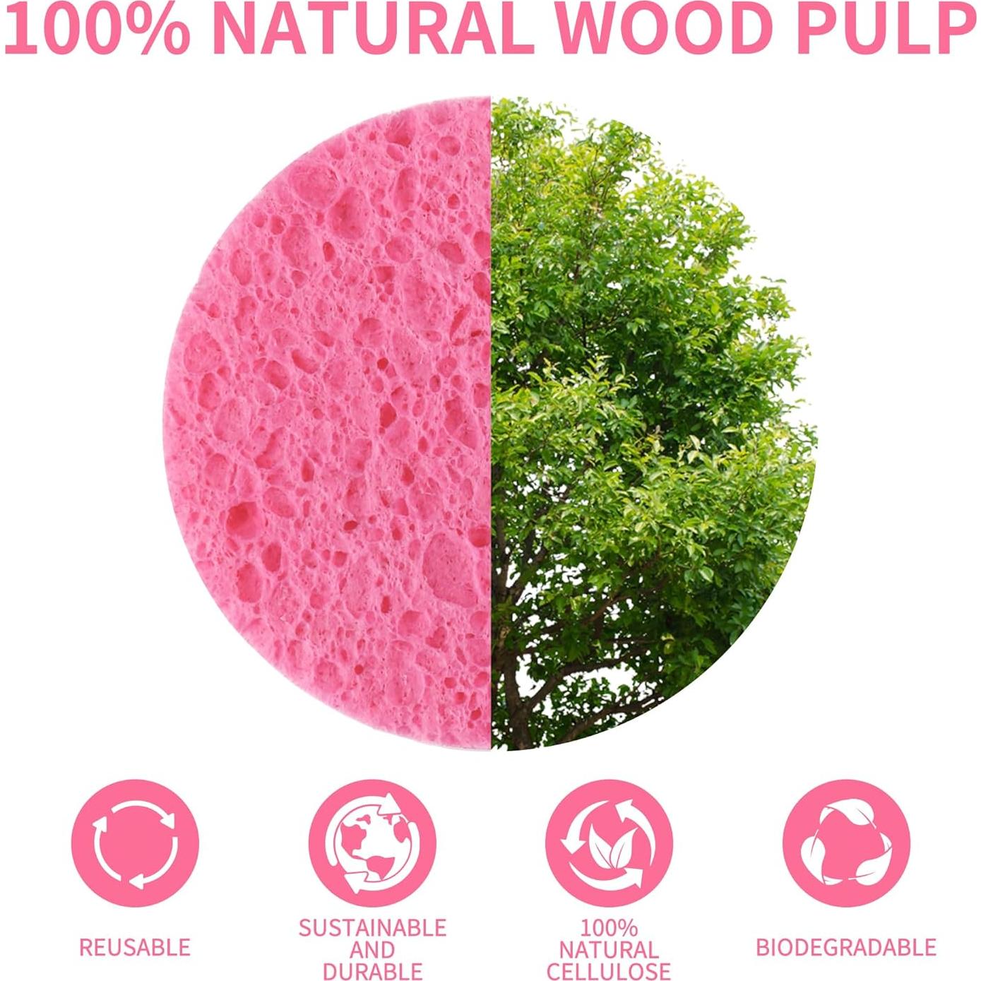 Esponjas Faciales Comprimidas Derloyo 100 Unidades 7.37 cm