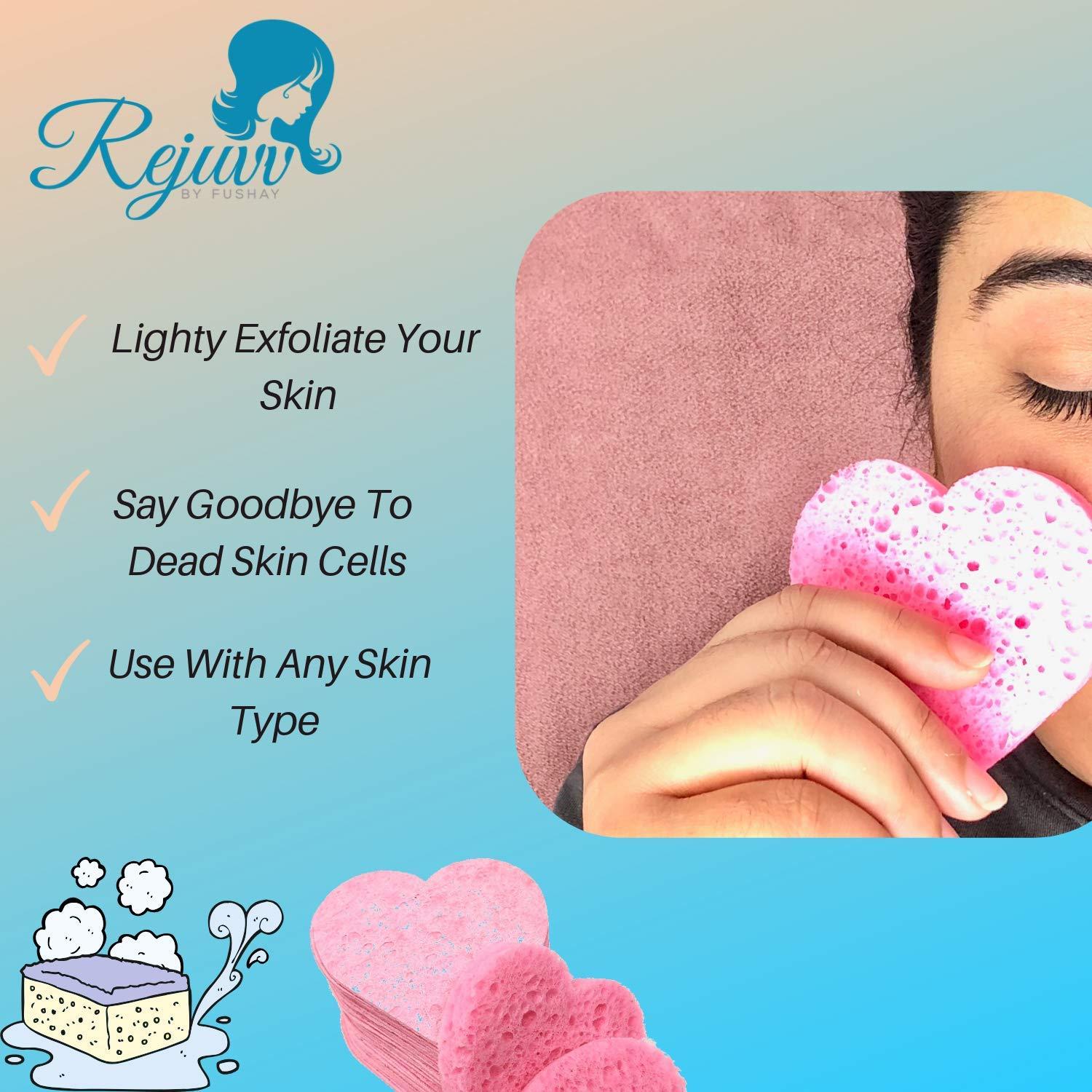 Esponjas Faciales Comprimidas Rejuvv Fushay - 25 Unidades