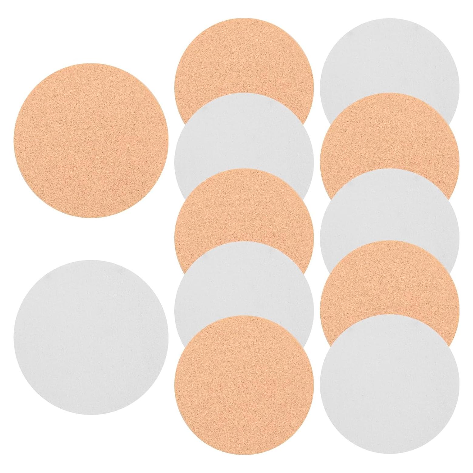 12 Esponjas de Maquillaje Redondas Ymapinc - Uso Húmedo y Seco