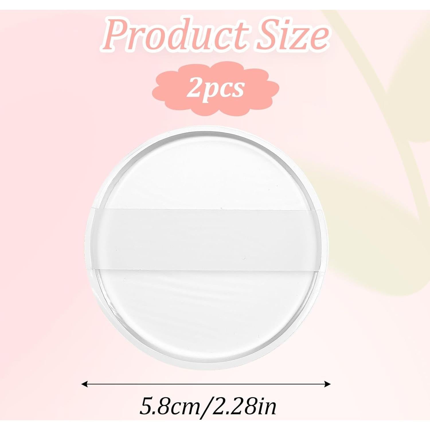 2 Esponjas de Maquillaje de Silicona Transparente 5.8cm Ajcotahm