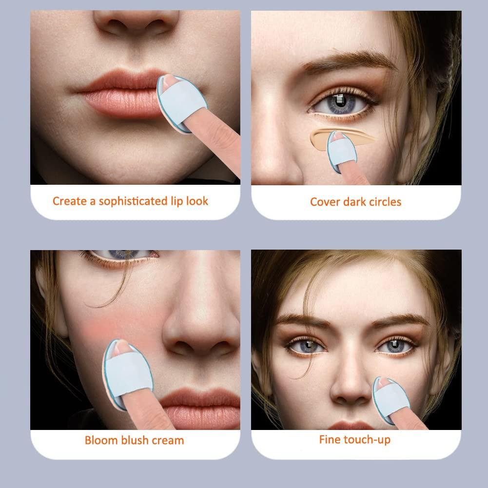 24 Esponjas de Maquillaje Puff Triángulo Auswalar Rosa y Azul