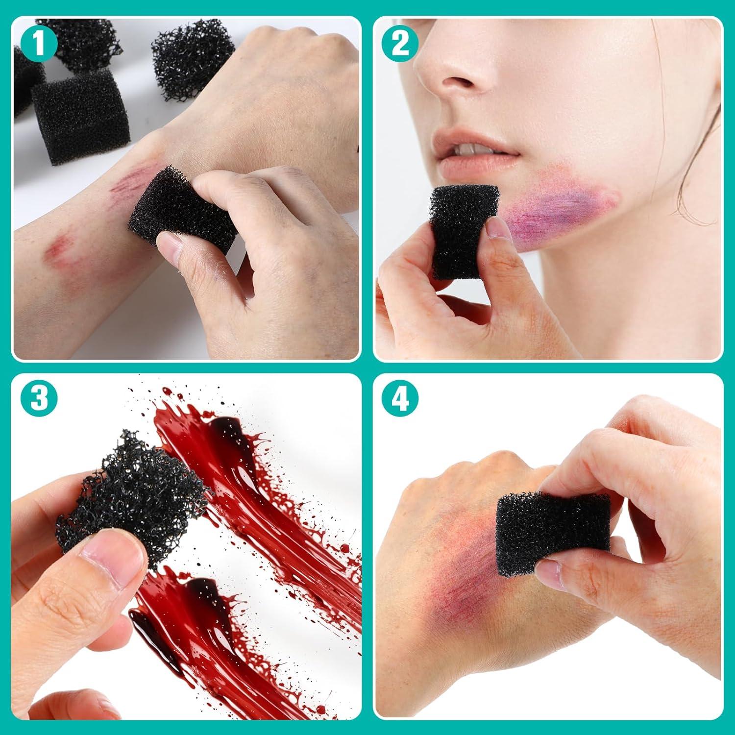 Esponjas de Maquillaje FX Psyqtsuary - 3 Pcs para Efectos Especiales