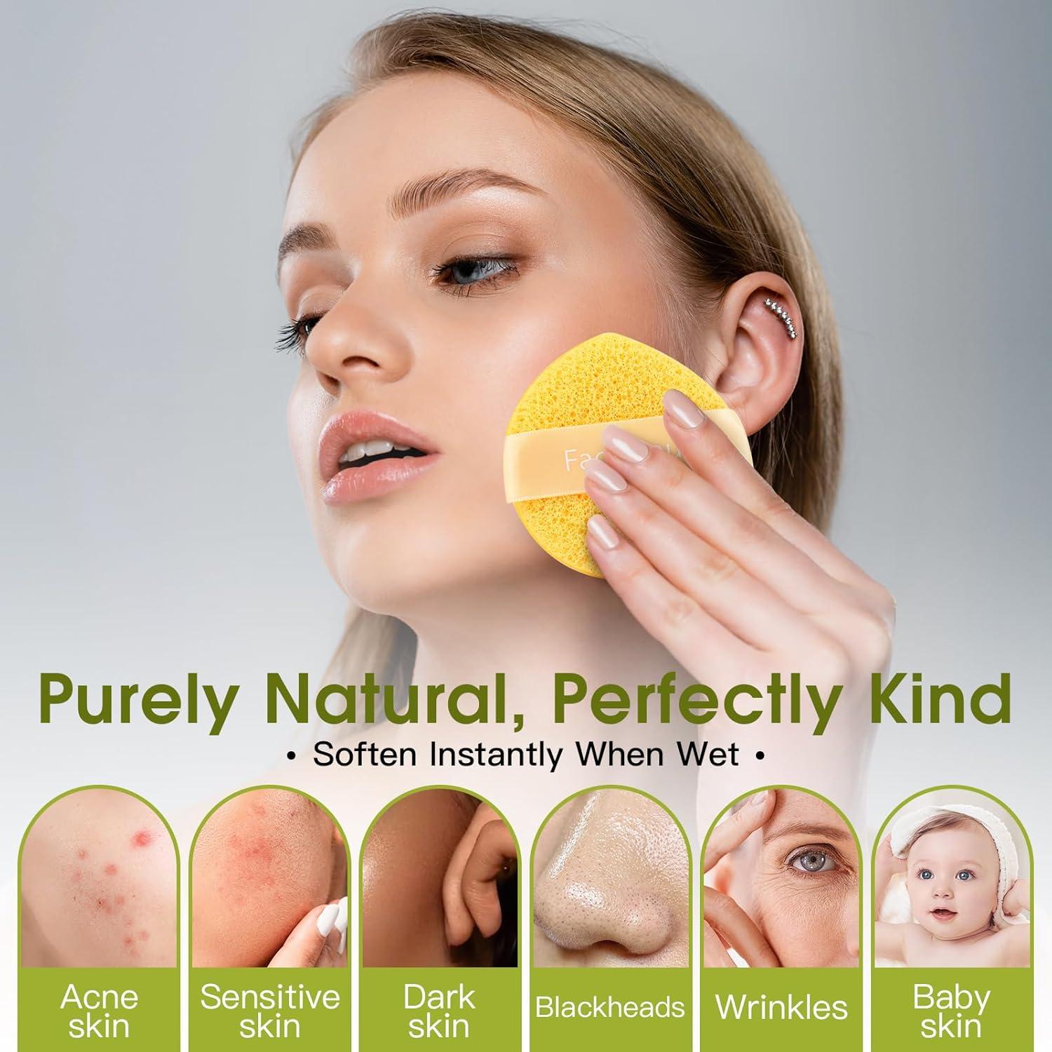 Esponjas Faciales Reutilizables GloréBrochas 3PCS Suaves