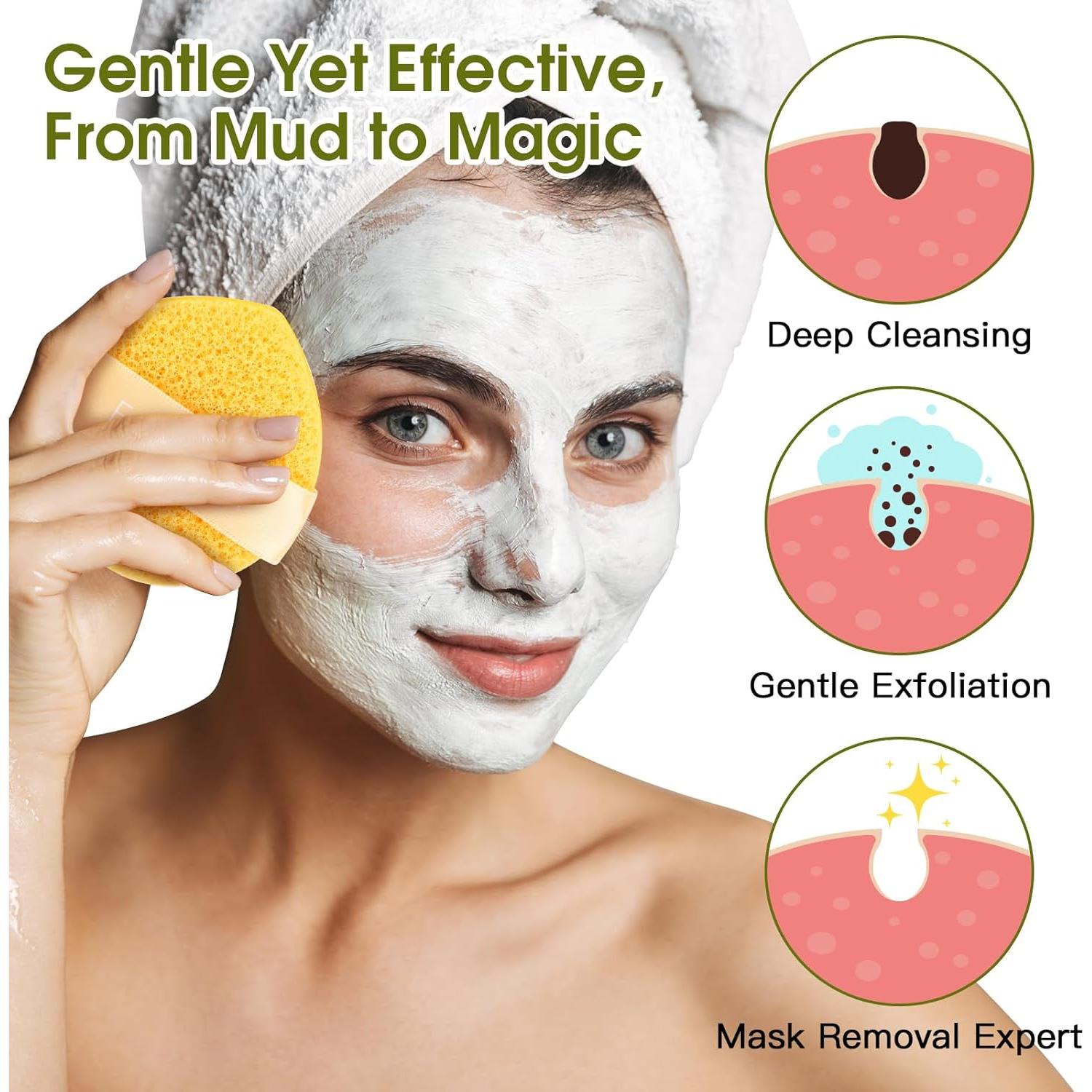 Esponjas Faciales Reutilizables GloréBrochas 3PCS Suaves