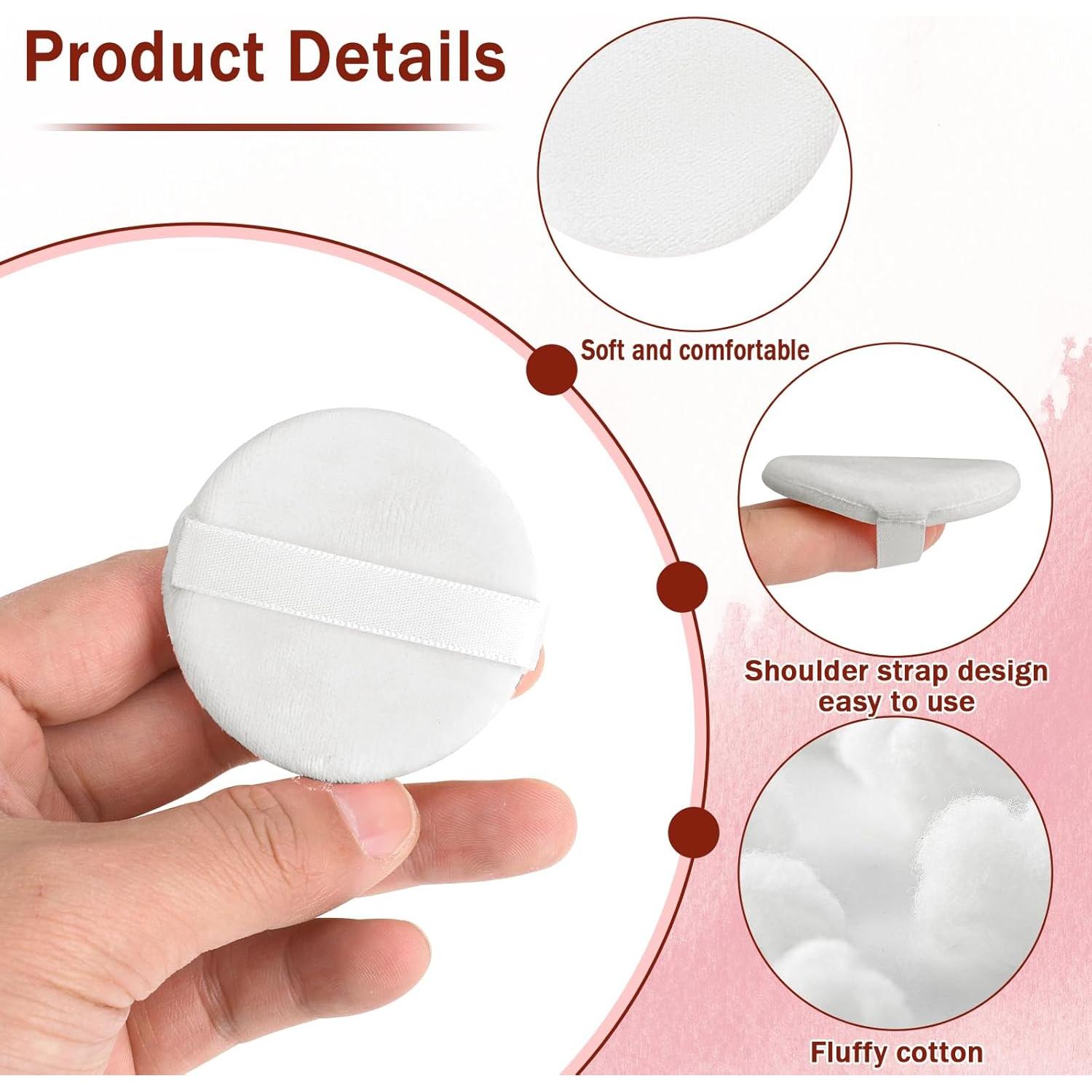 6 Esponjas de Maquillaje Redondas MOZEAT de Terciopelo 5.5cm