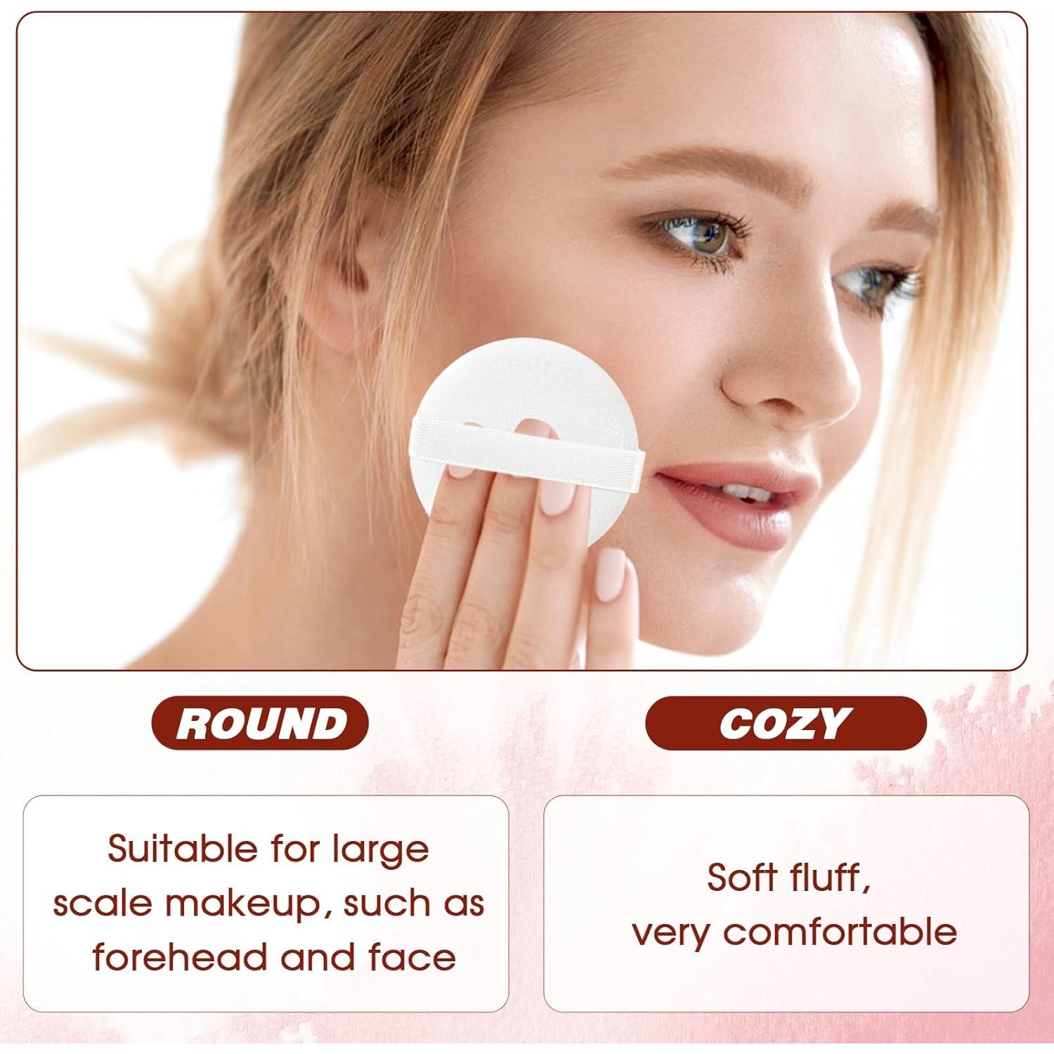 6 Esponjas de Maquillaje Redondas MOZEAT de Terciopelo 5.5cm