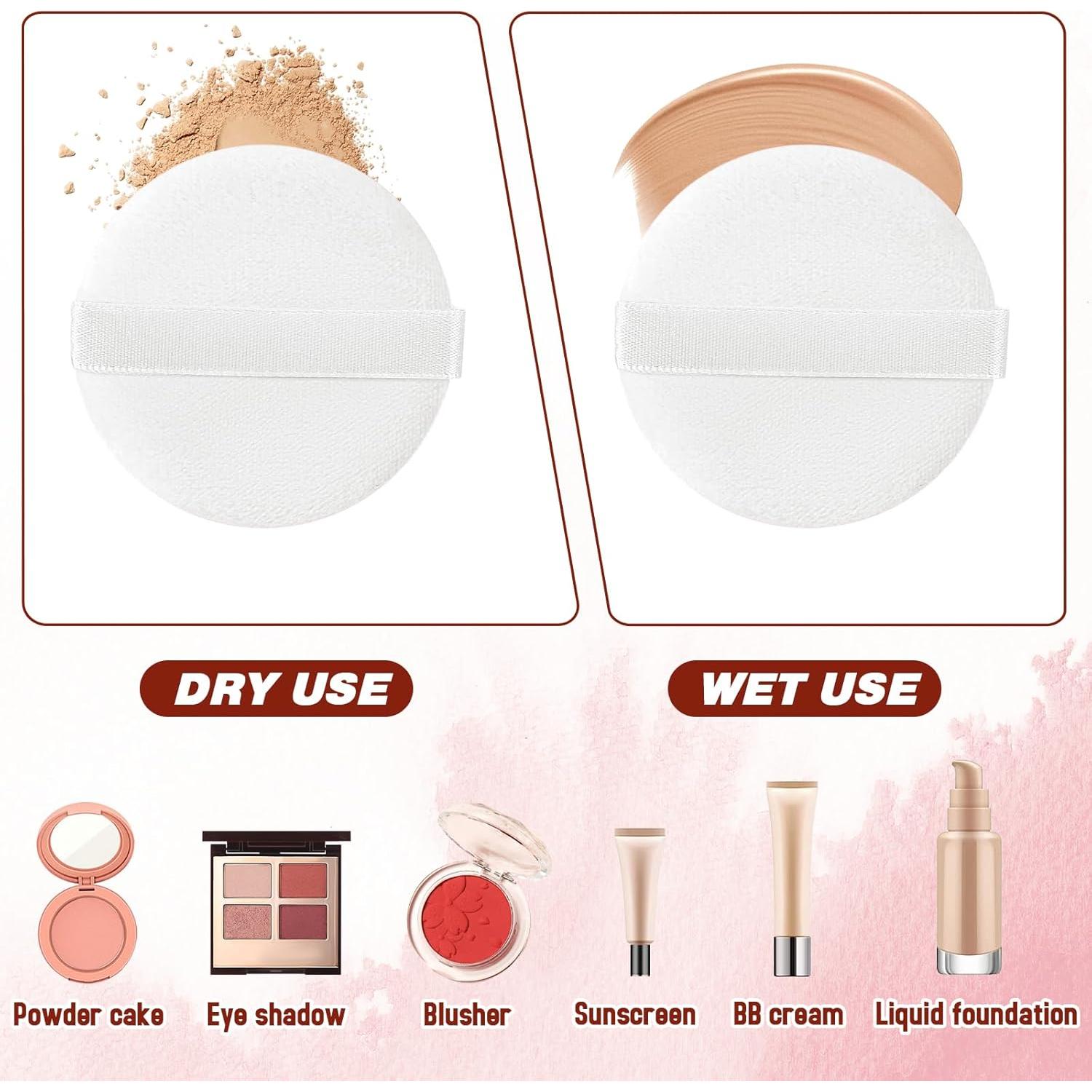 6 Esponjas de Maquillaje Redondas MOZEAT de Terciopelo 5.5cm