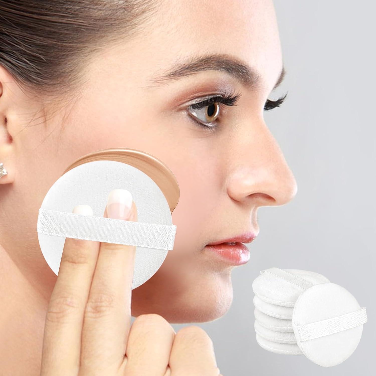 6 Esponjas de Maquillaje Redondas MOZEAT de Terciopelo 5.5cm