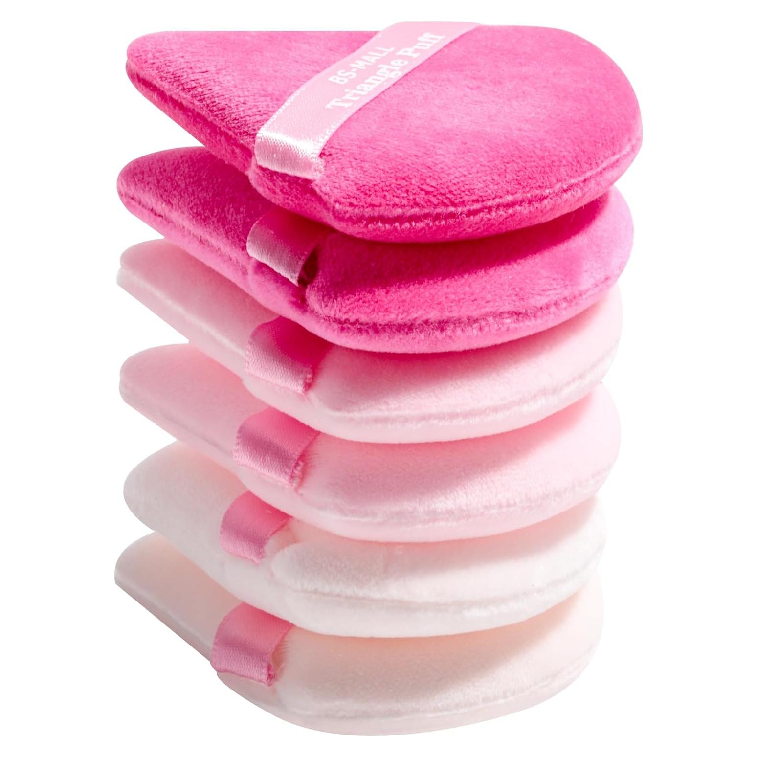 Esponja de Maquillaje Triangular BS-MALL Rosa - Set de 7 Piezas