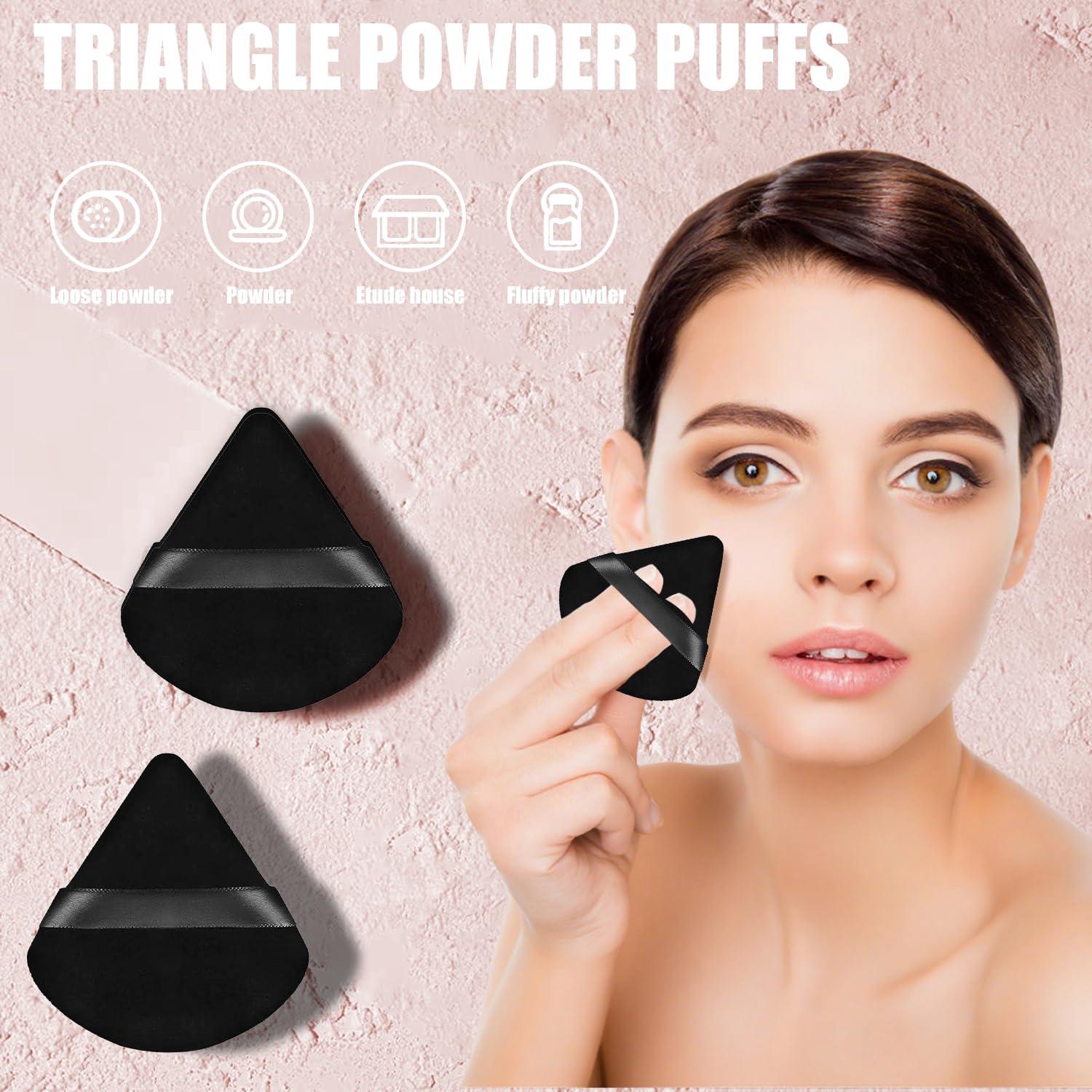 100 Esponjas de Maquillaje Triangulares Negras Jolbndcv