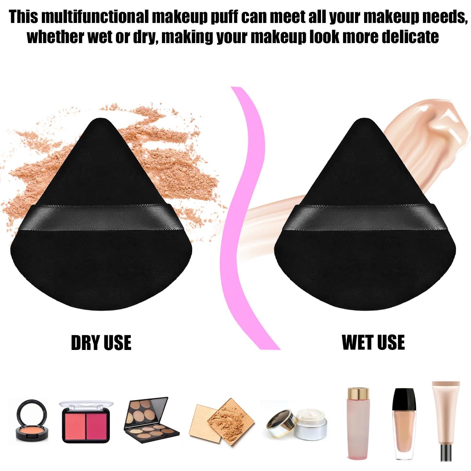 100 Esponjas de Maquillaje Triangulares Negras Jolbndcv