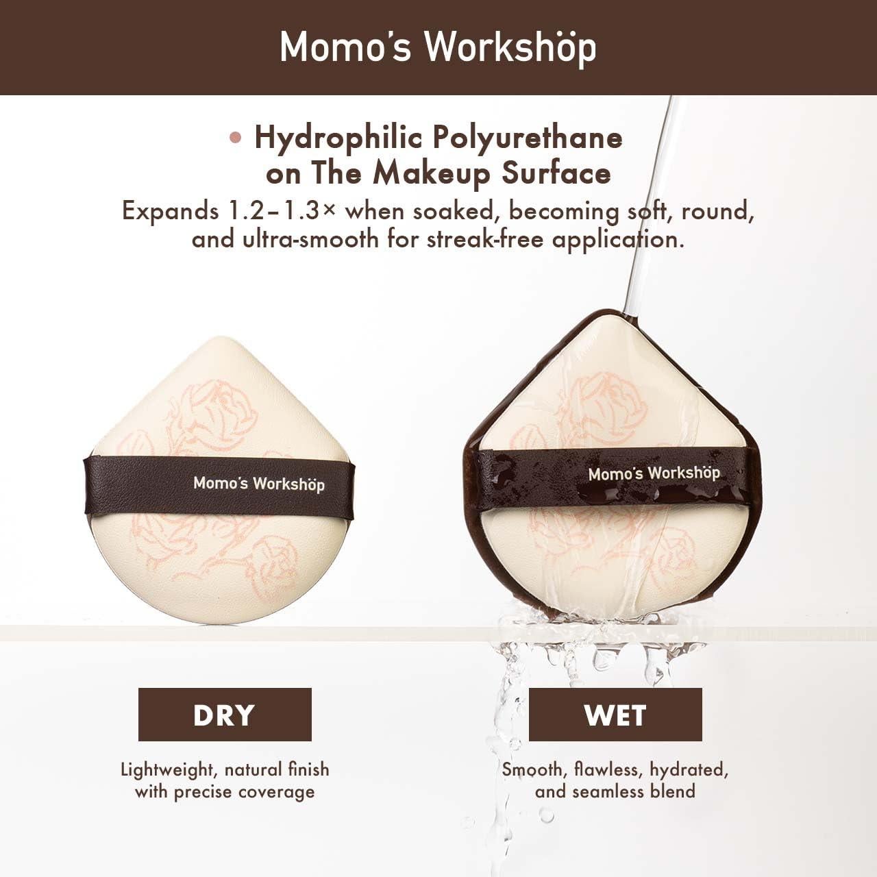 Juego de 3 Esponjas de Maquillaje Momo's Workshop - Hidropoliuretano