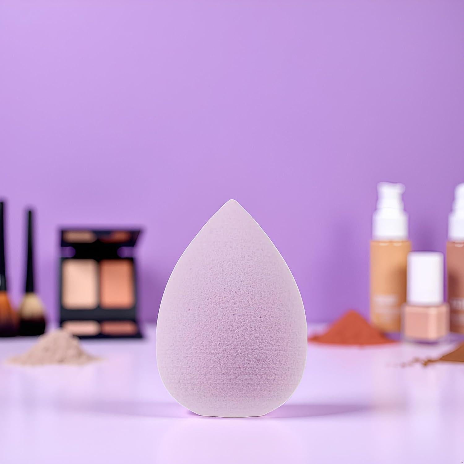 Conjunto de 6 Esponjas de Maquillaje Mini Moradas SquarezhenBo