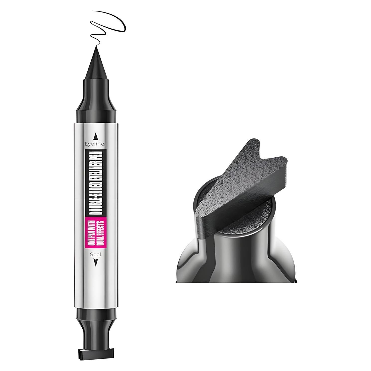 Eyeliner con Alas Registrado Linble Doble Punta 2ml Negro