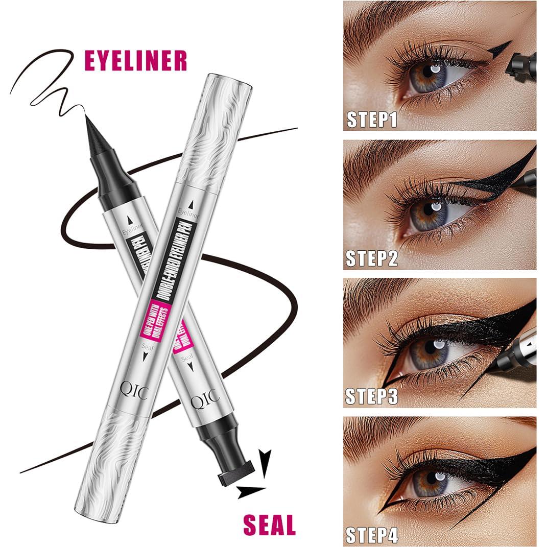 Eyeliner con Alas Registrado Linble Doble Punta 2ml Negro