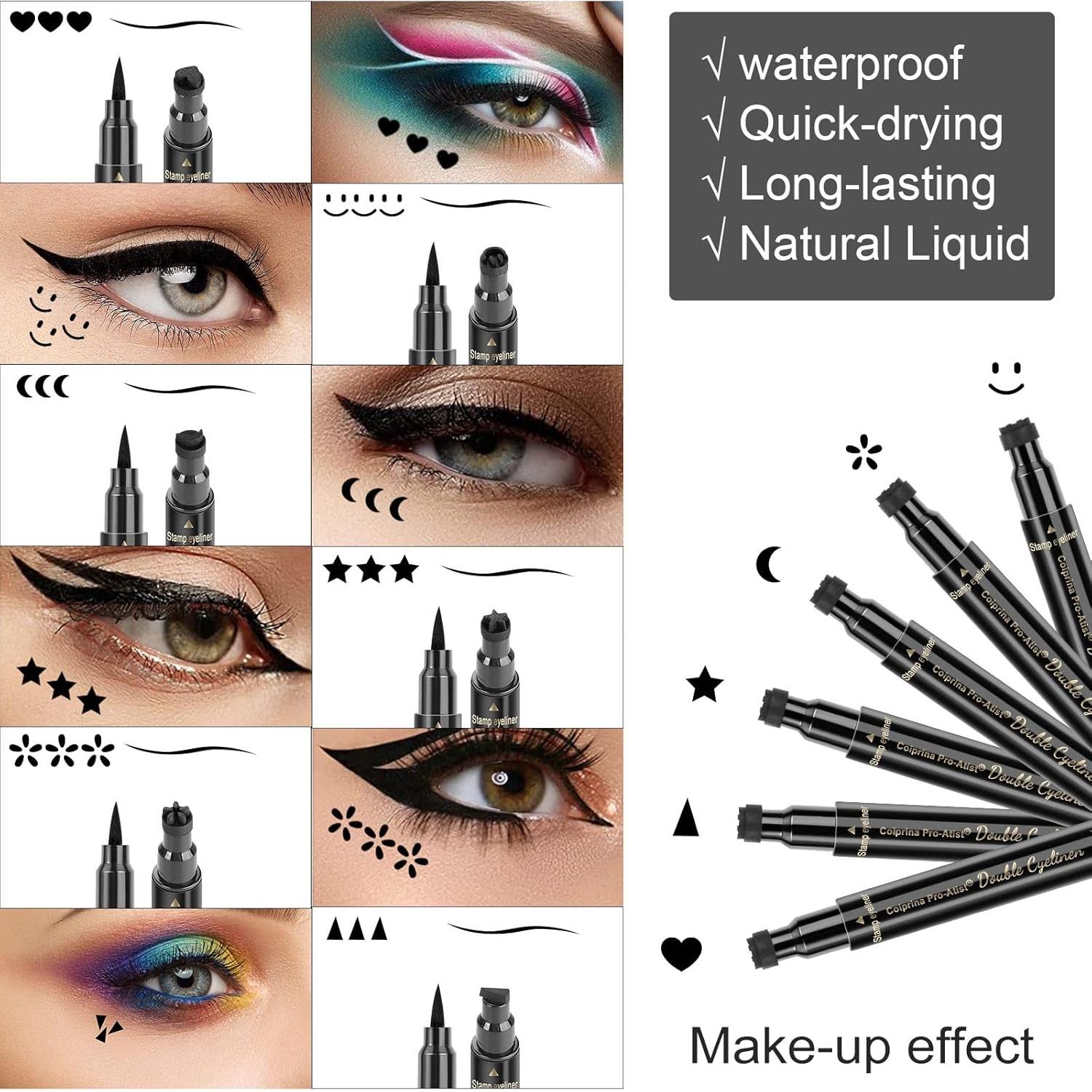 Juego de 6 Piezas de Lápiz de Eyeliner Doble Cabeza SUMEITANG