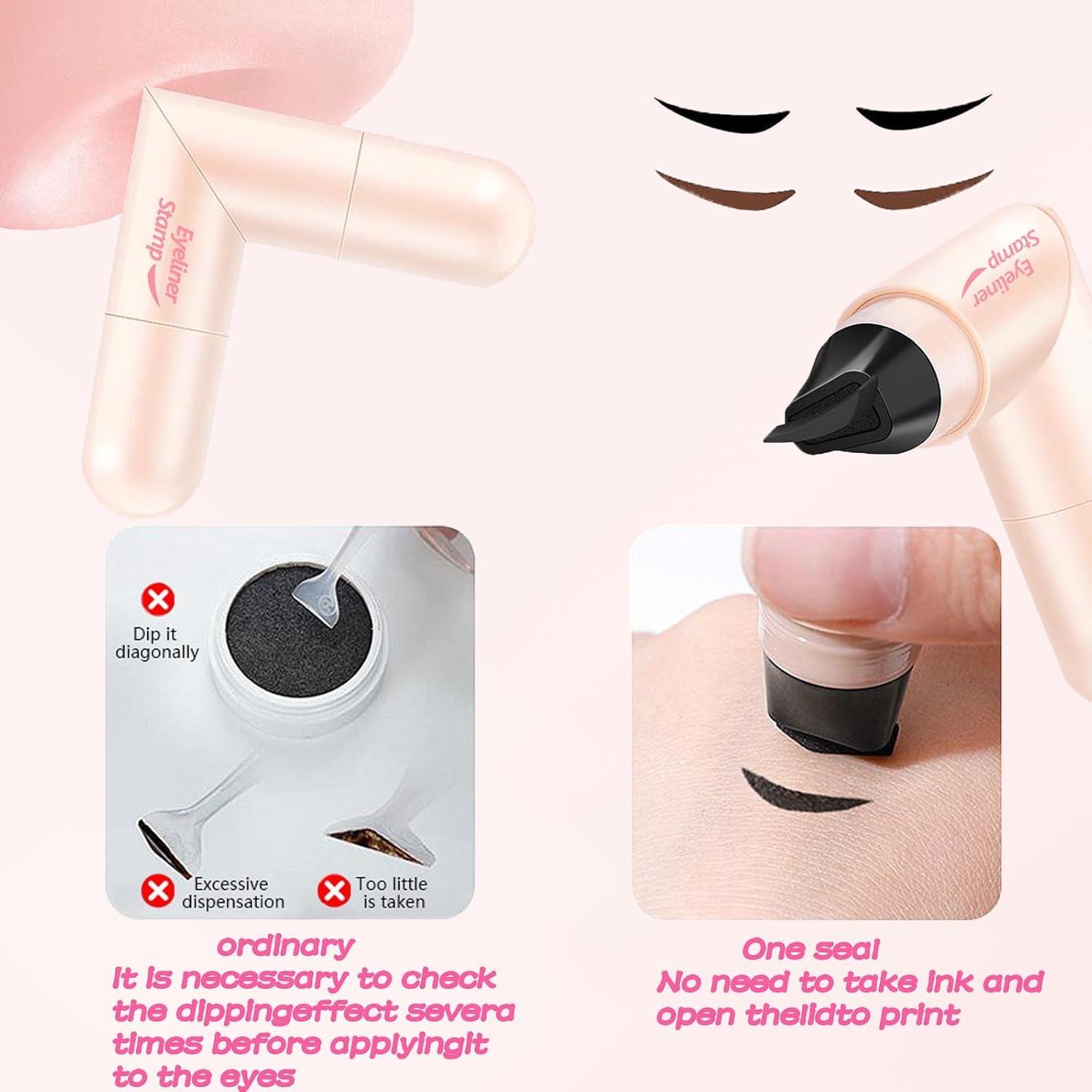 Conjunto de 2 Sellos de Delineador de Ojos KTouler - Negro y Marrón