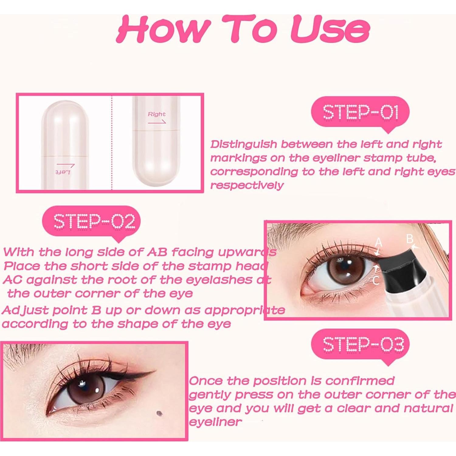 Conjunto de 2 Sellos de Delineador de Ojos KTouler - Negro y Marrón