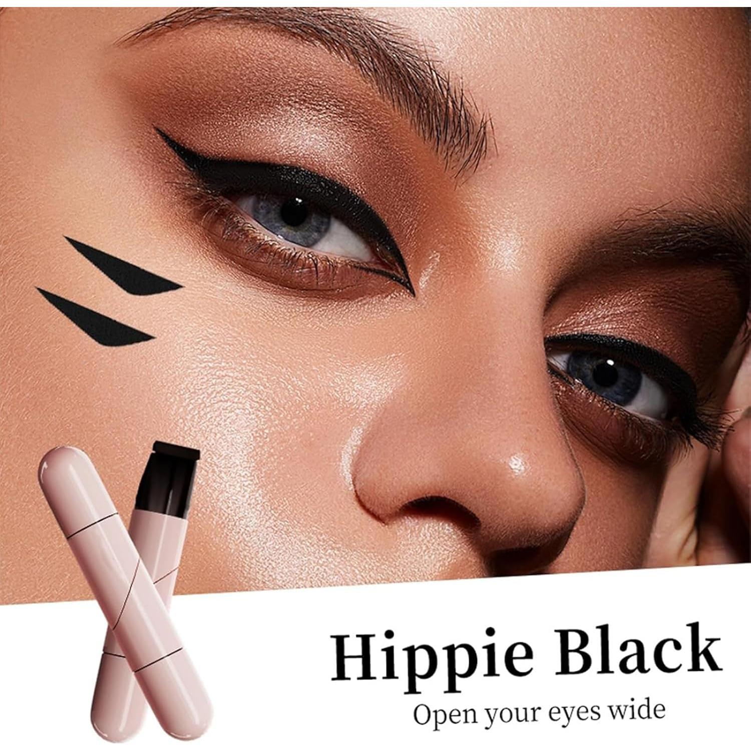 Sello de Eyeliner Plegable REATIFUL 2PCS Negro Resistente al Agua