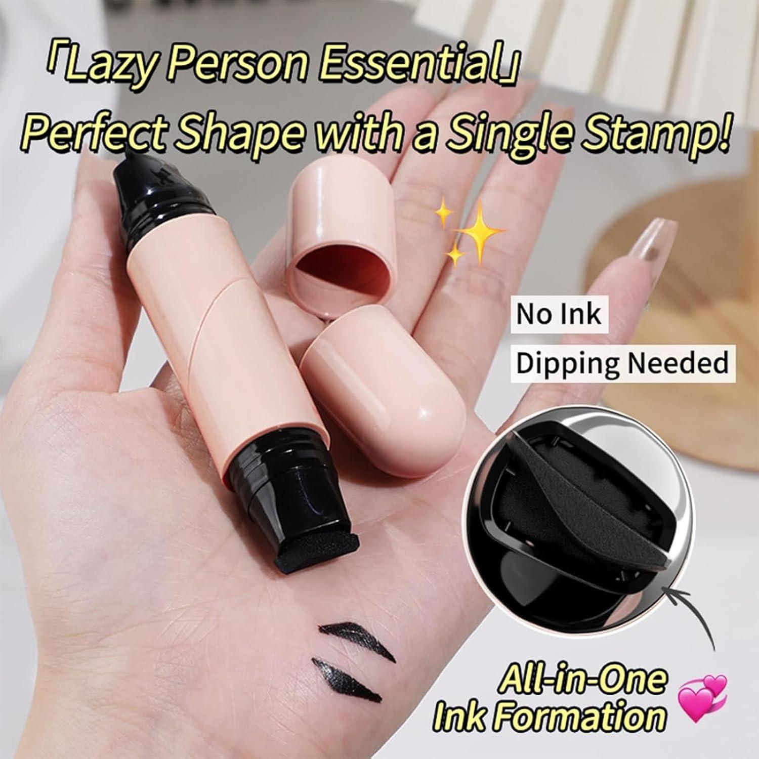 Sello de Eyeliner Plegable REATIFUL 2PCS Negro Resistente al Agua