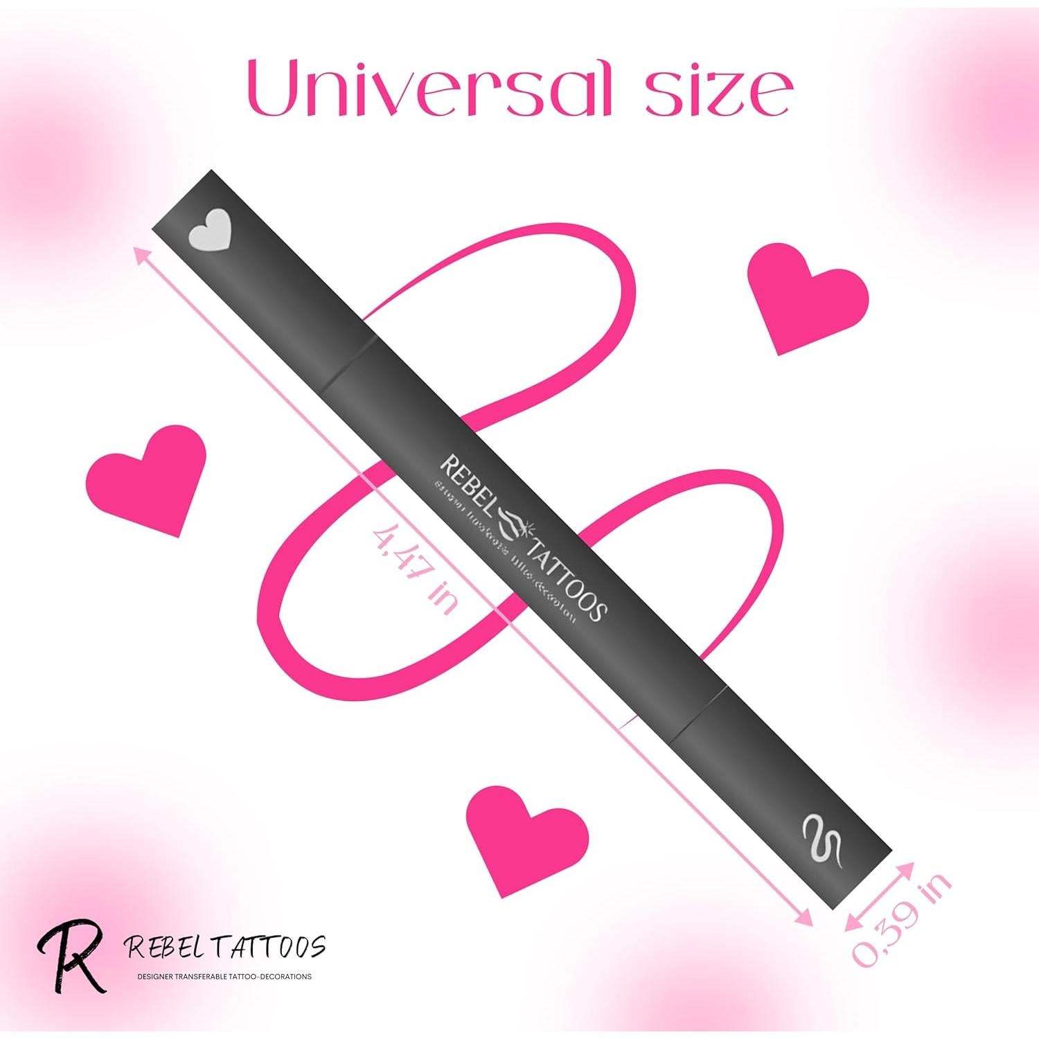 Sello de Delineador 2-en-1 Rebel Tattoos Corazón Rosa