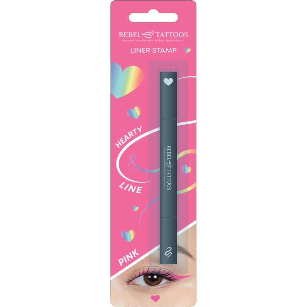 Sello de Delineador 2-en-1 Rebel Tattoos Corazón Rosa