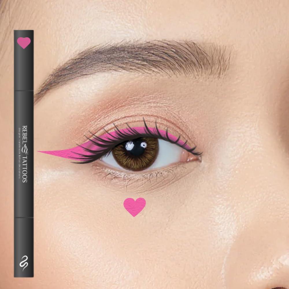 Sello de Delineador 2-en-1 Rebel Tattoos Corazón Rosa