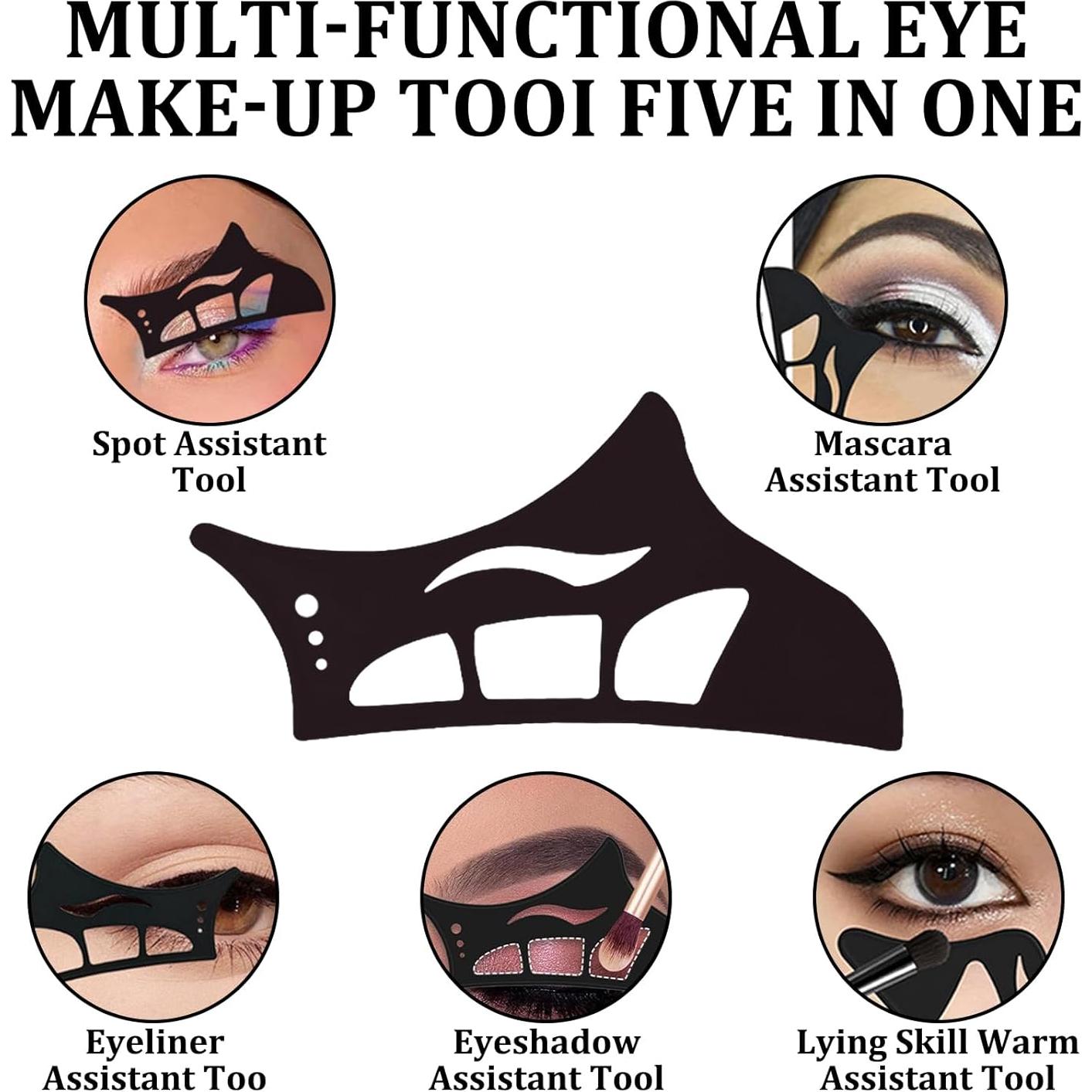 Plantilla de Sombra de Ojos 3 Pcs Panthra con Pincel - Silicona