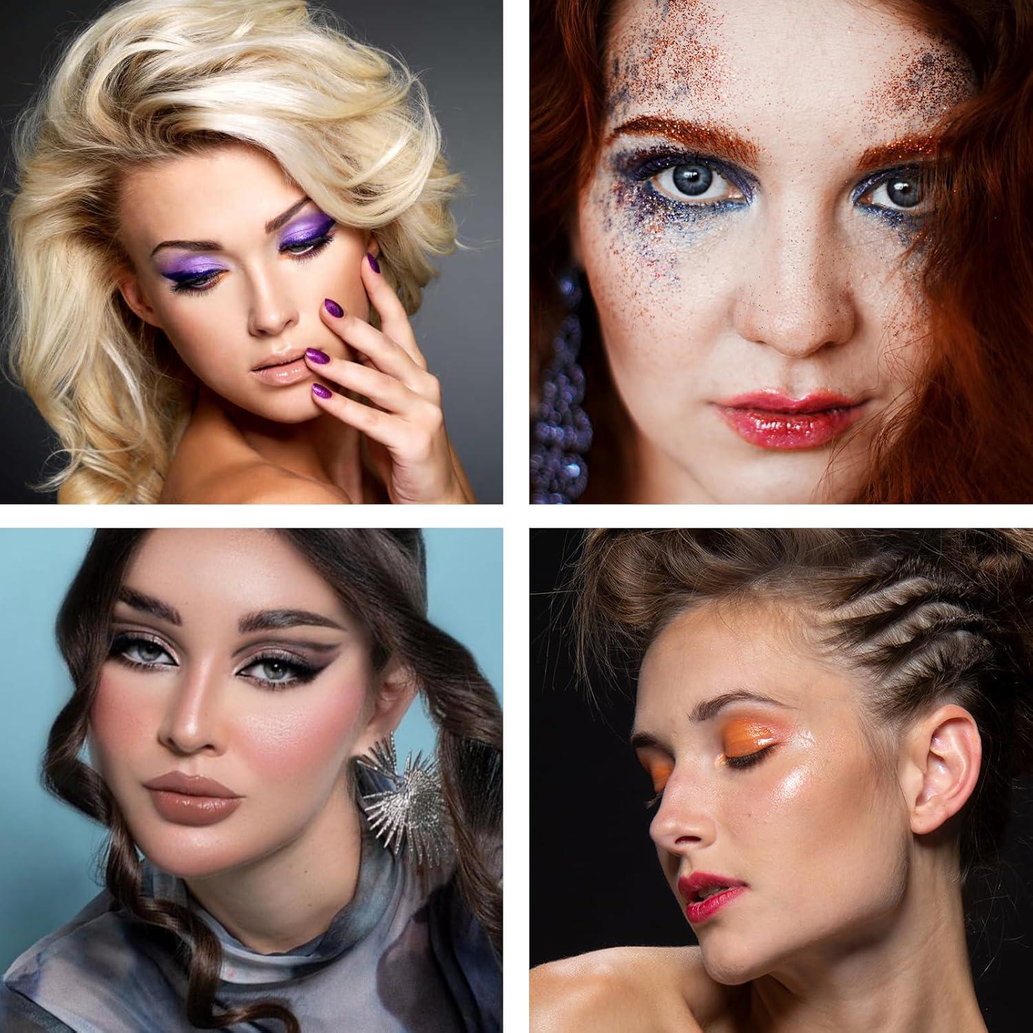 Plantilla de Sombra de Ojos 3 Pcs Panthra con Pincel - Silicona