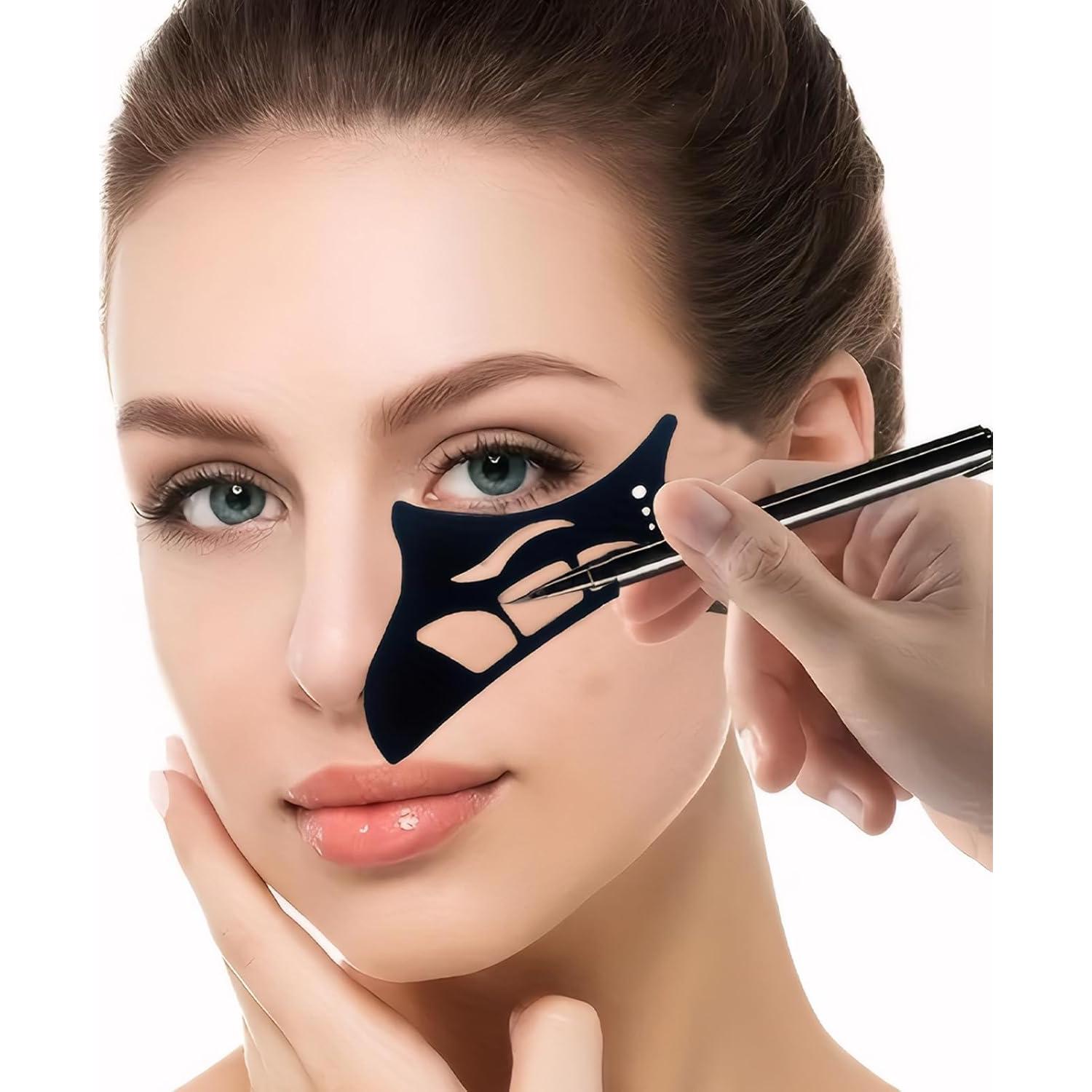 Plantilla de Sombra de Ojos 3 Pcs Panthra con Pincel - Silicona